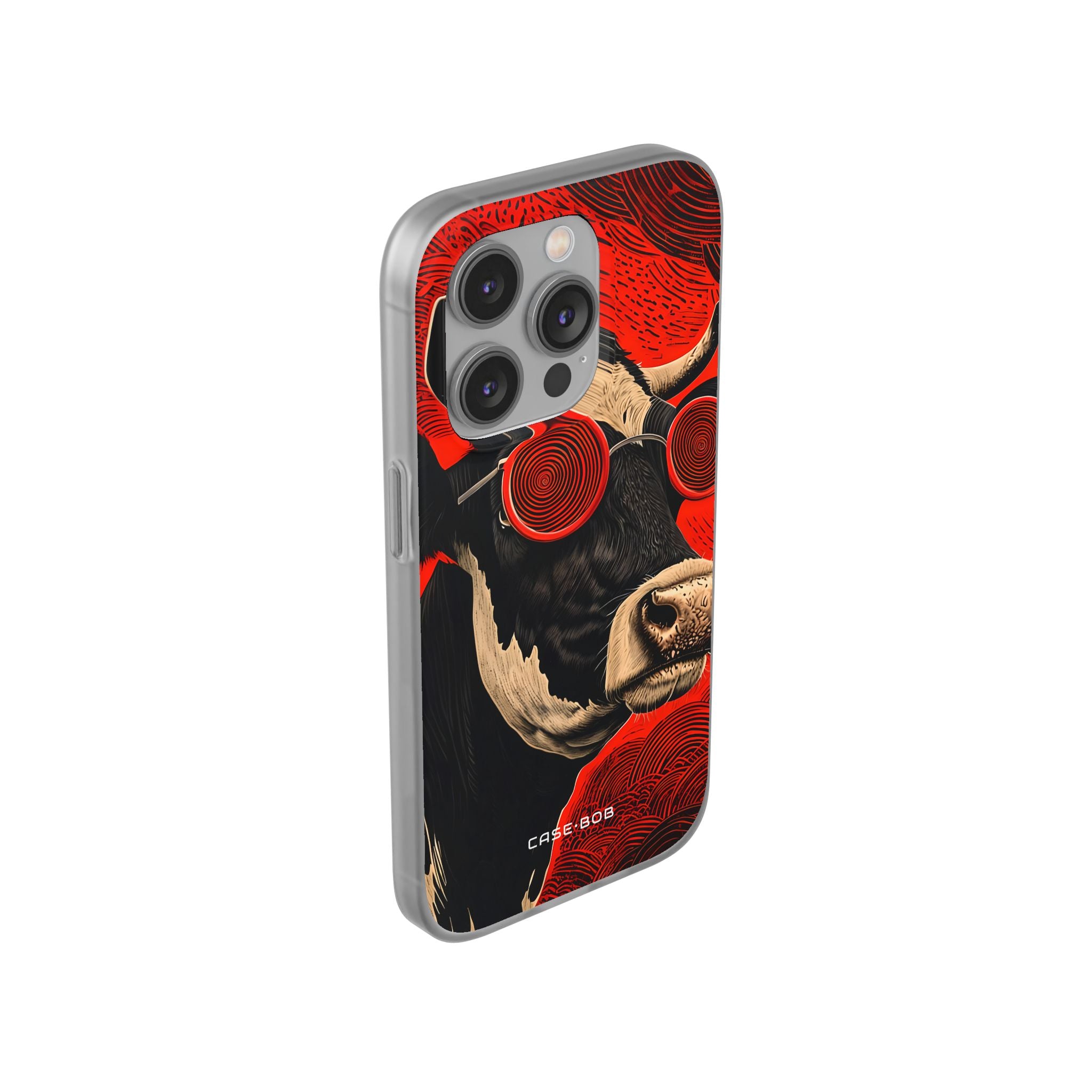 Hypnotic Cow iPhone 14 Pro Case - Soft