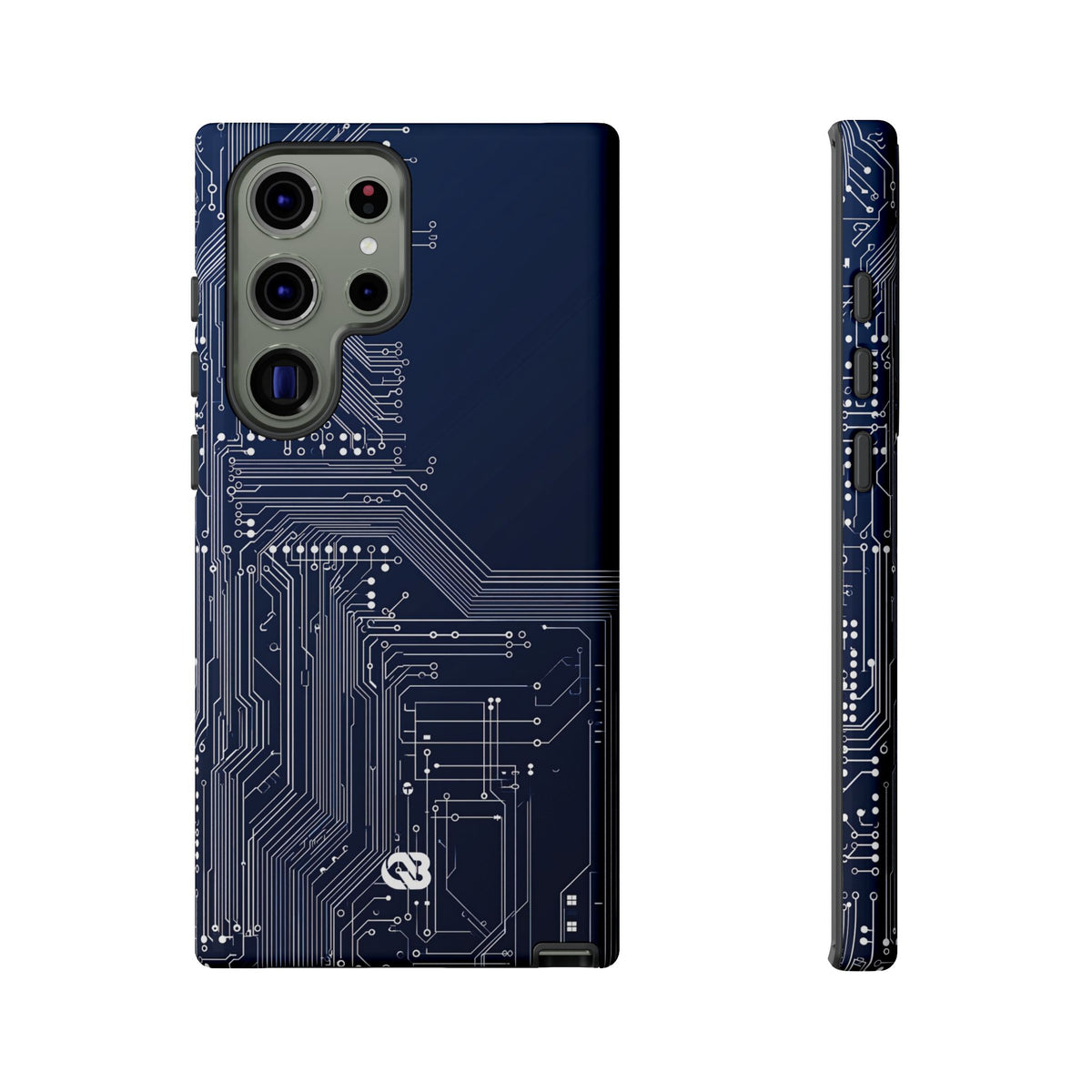 Blue Tough Phone Case for Samsung - Cobalt Data Stream