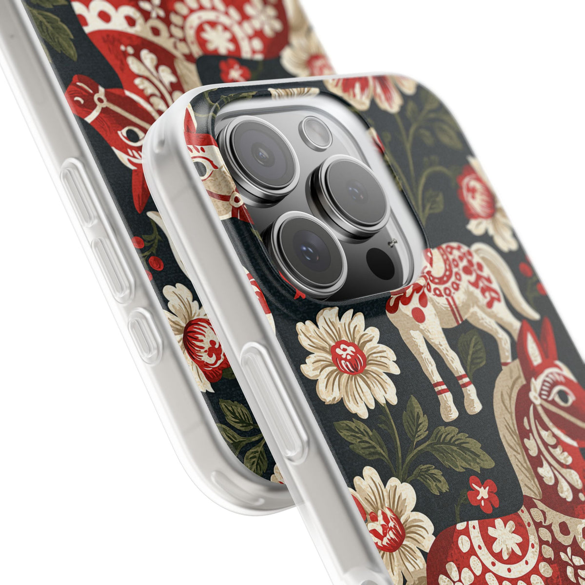 Nordic Dala Meadow · Lite Phone Case for iPhone · Red