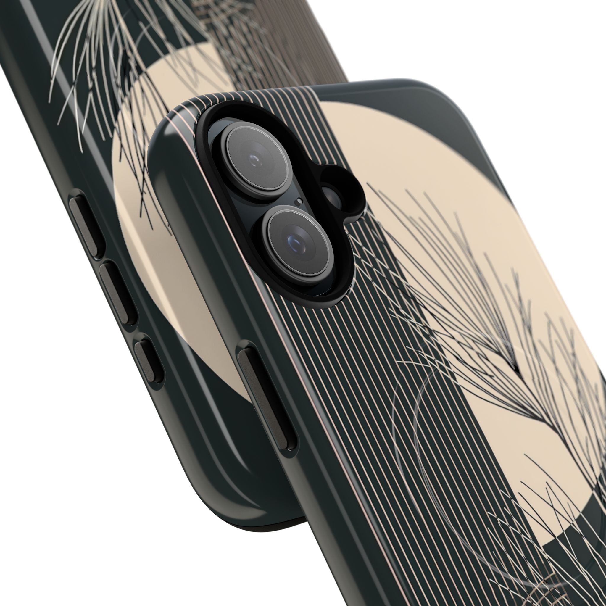 Black Tough 2.0 Magsafe Phone Case for iPhone - Obsidian Sand Willow