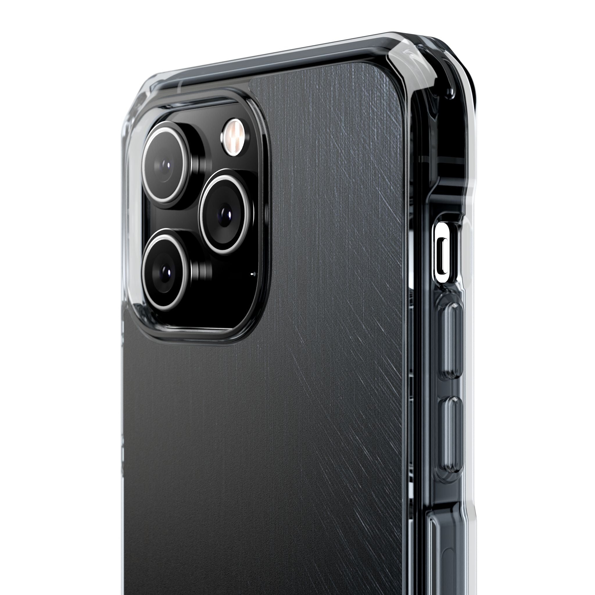 Black Impact MagSafe Phone Case for iPhone - Midnight Brushed Grain