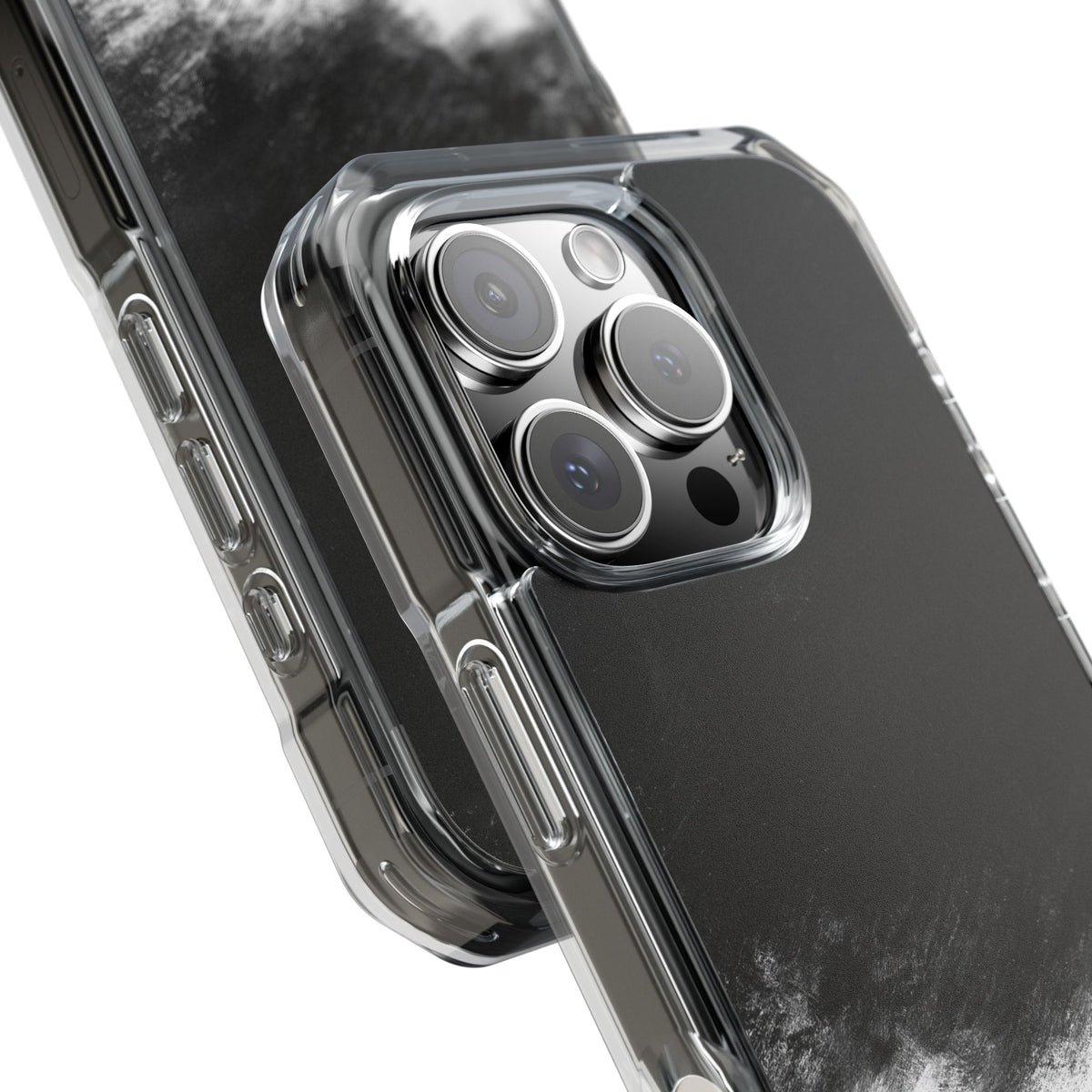 Crimson Void · Clear Impact Magnetic Phone Case for iPhone · Black