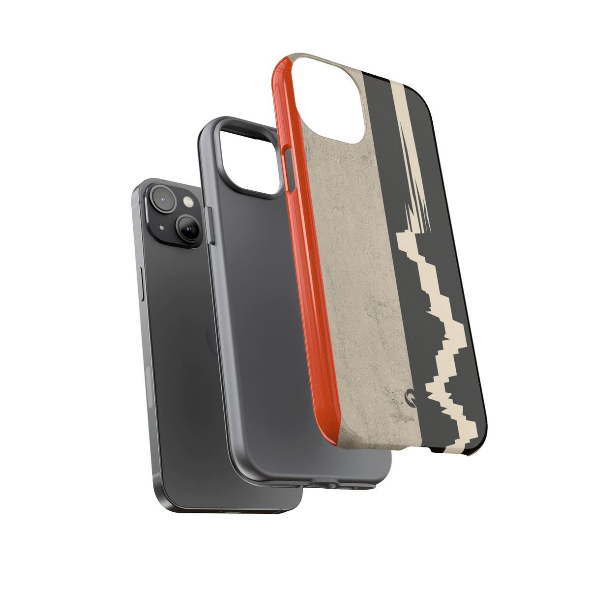 Orange Tough Phone Case for iPhone - Orange Monolith Rift