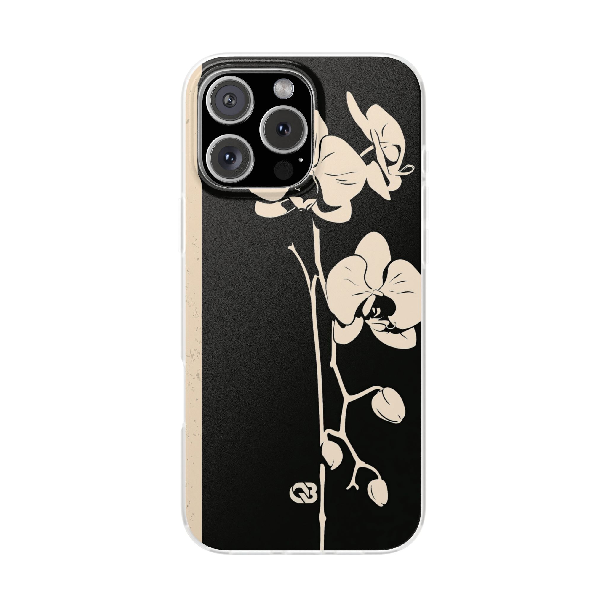 Black Lite Phone Case for iPhone - Obsidian Bone Orchid