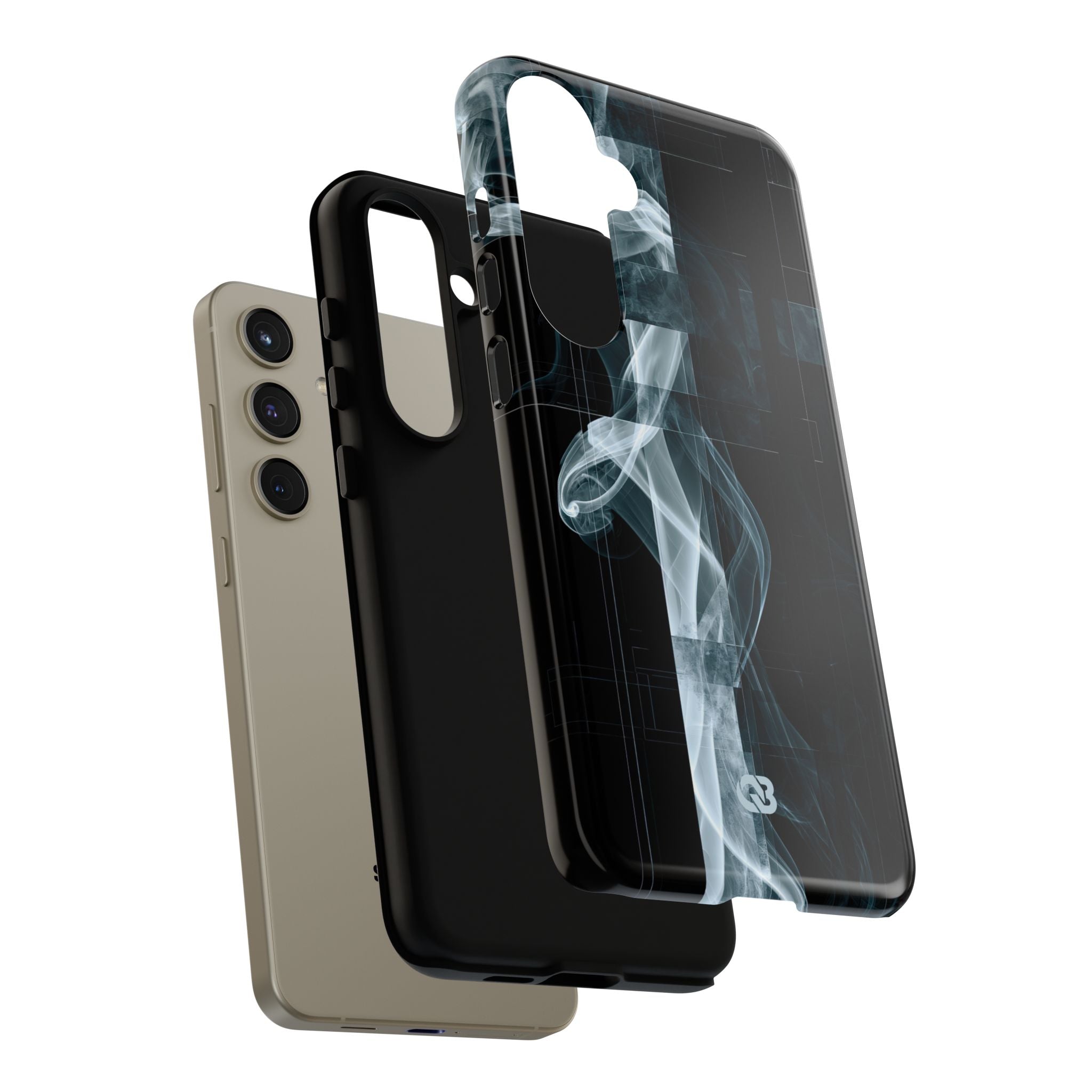Black Tough Phone Case for Samsung - Arctic Vapor Grid