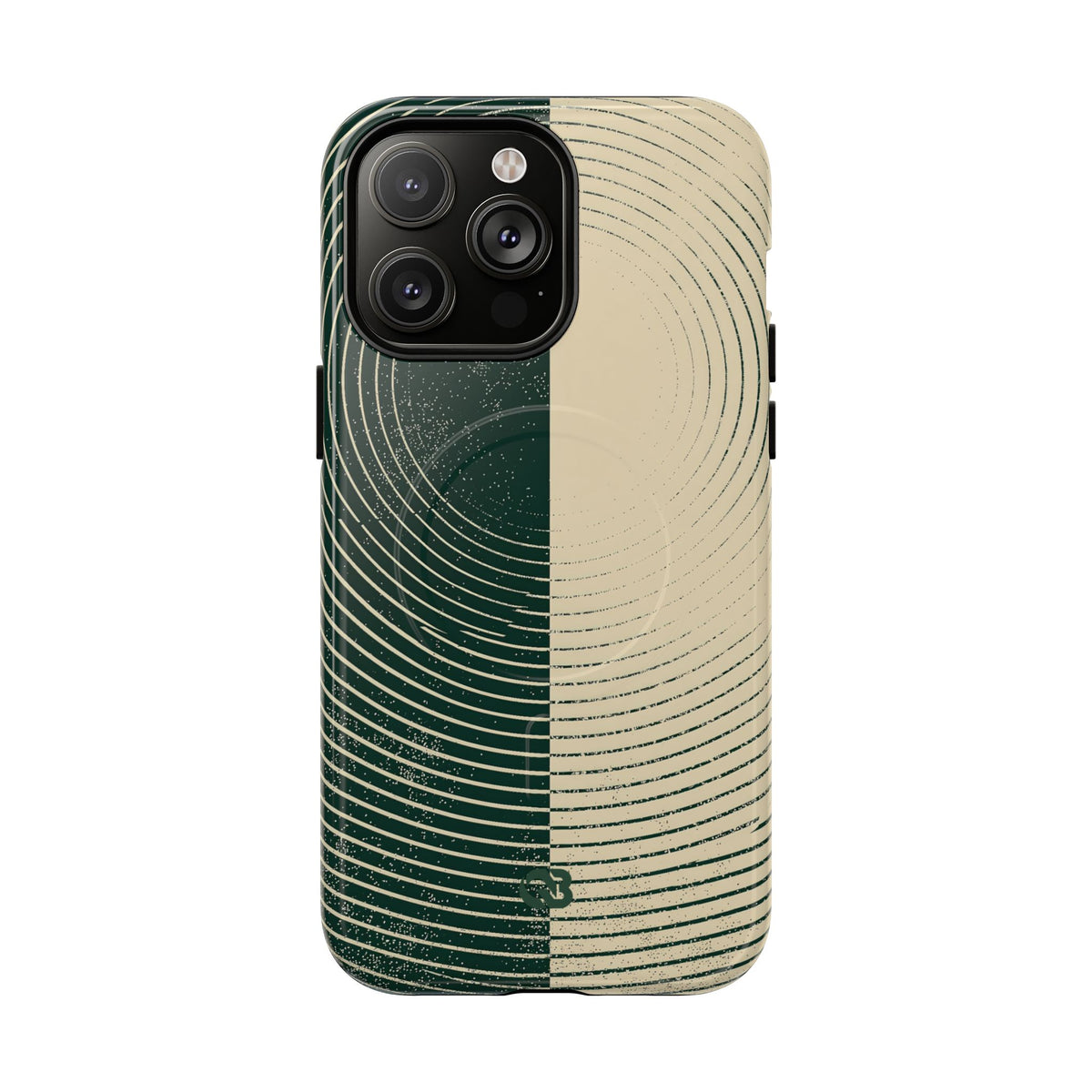 Green Tough 2.0 Magsafe Phone Case for iPhone - Evergreen Split Grain
