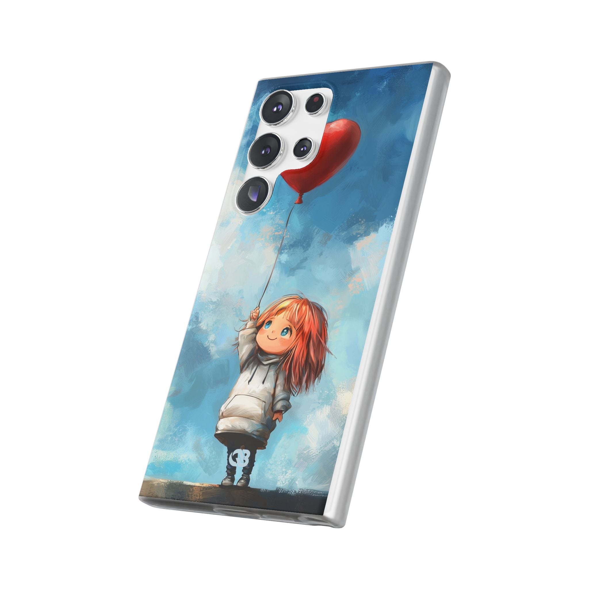 Crimson Heart Sky · Soft Phone Case for Samsung