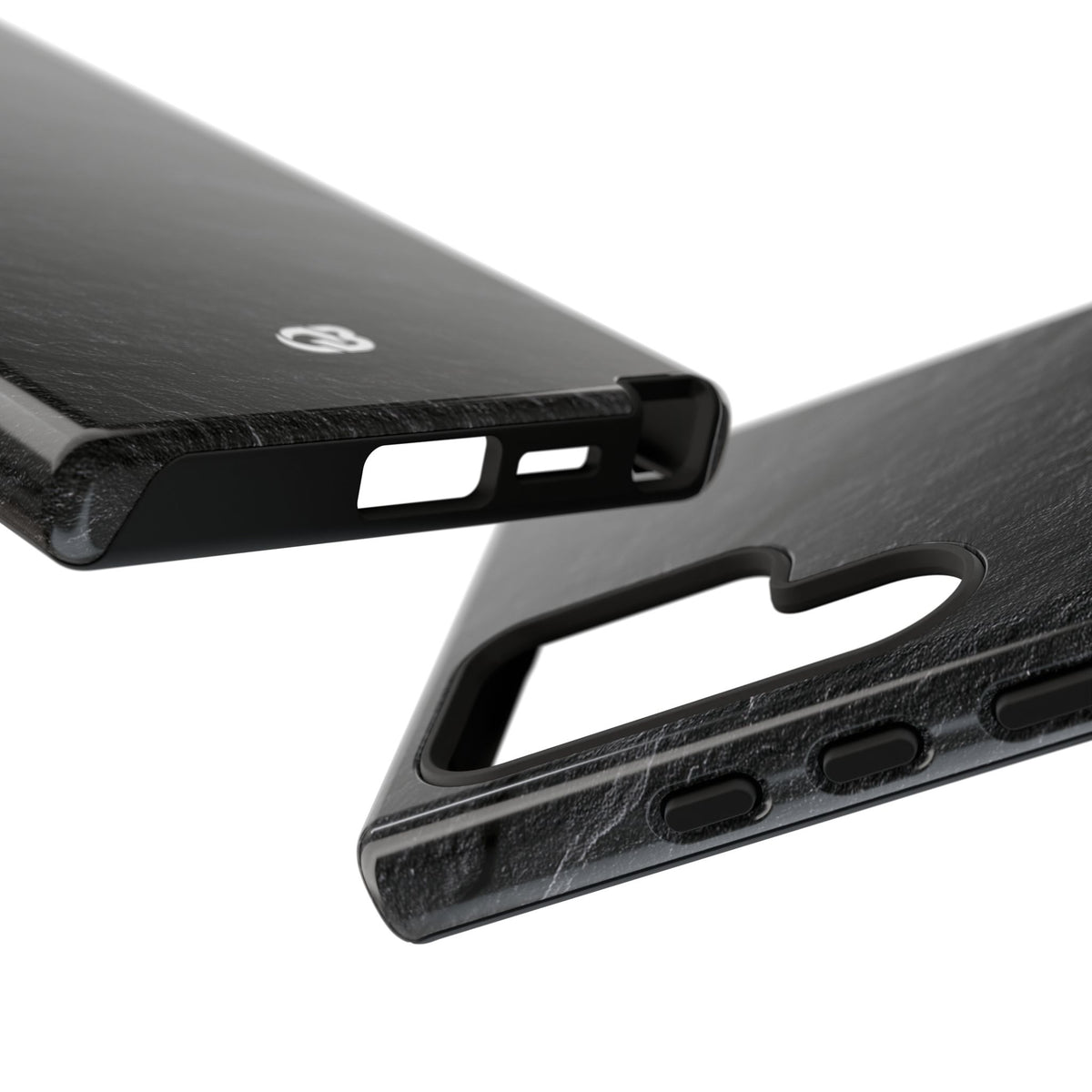 Black Tough Phone Case for Samsung - Raw Obsidian Slate