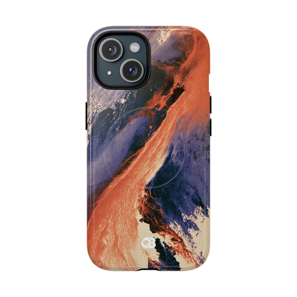 Solar Aura Drift · Tough 2.0 Magnetic Phone Case for iPhone · Orange