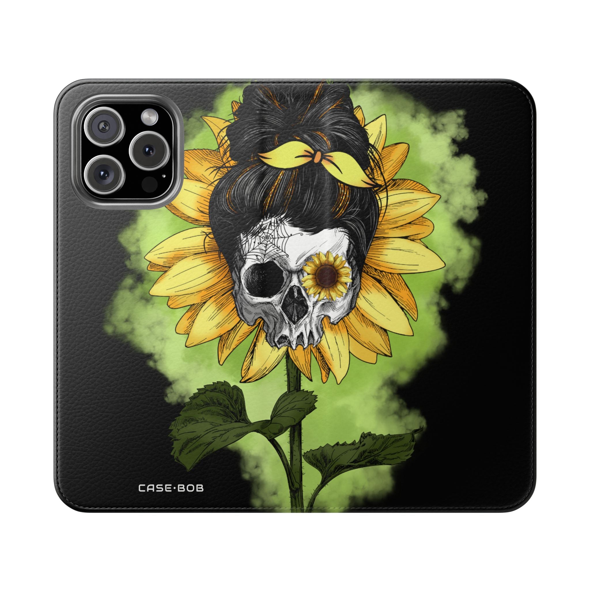 Skull Sunflower - iPhone 16 Max Case - Wallet
