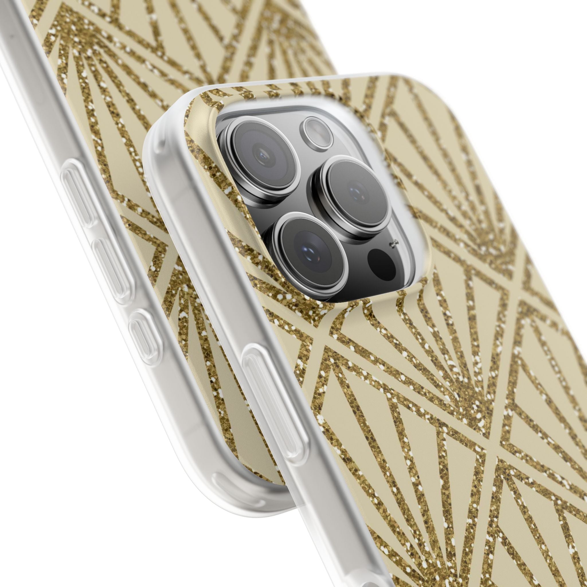 Gold Diamant Strahlen iPhone 16 Pro Case - Soft