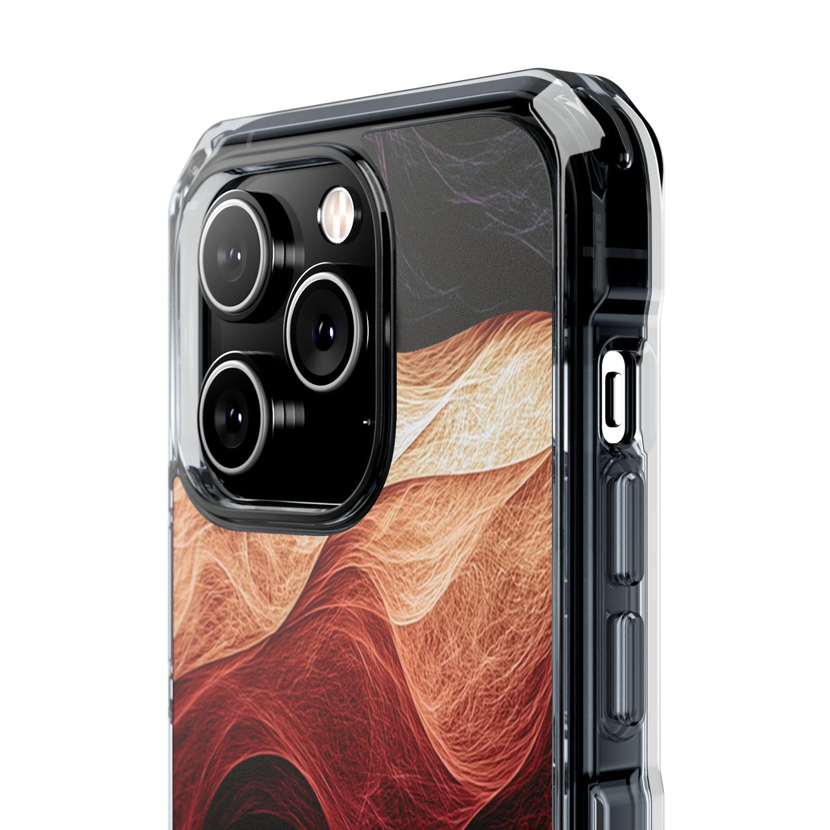 Ember Wave Dispersion · Clear Impact Magnetic Phone Case for iPhone · Red