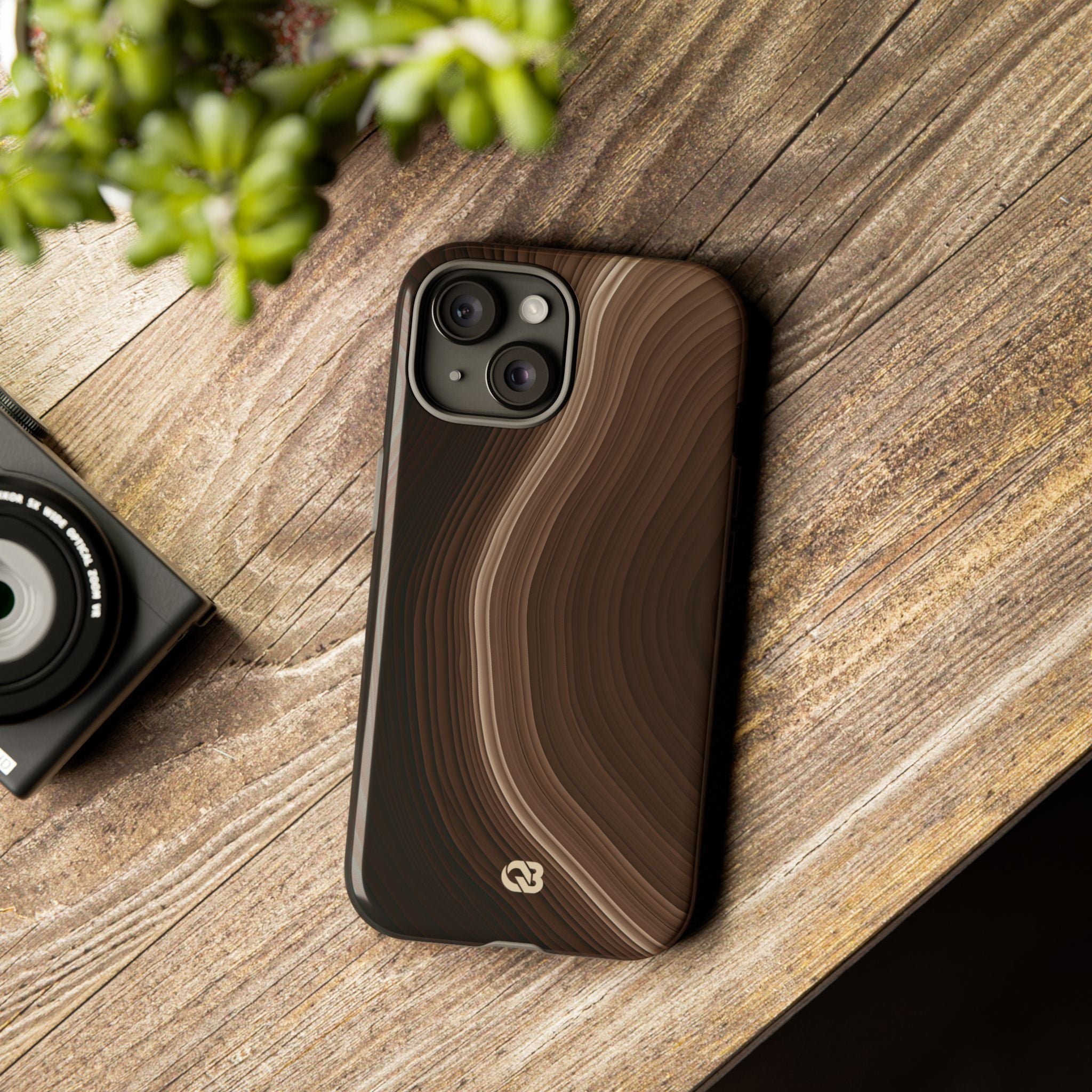 Brown Tough Phone Case for iPhone - Bronzed Canyon Relief