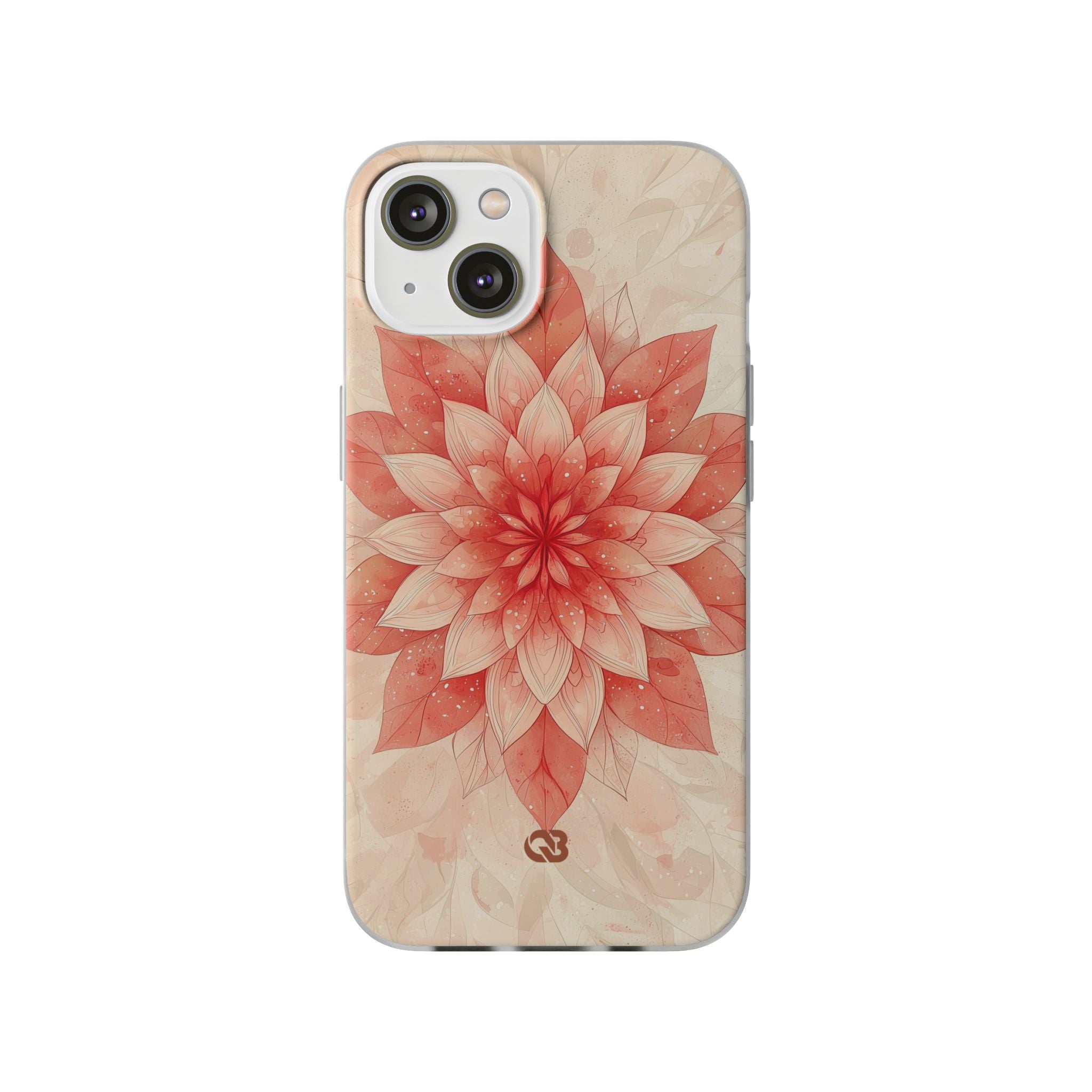 Coral Layered Bloom · Soft Custodia per iPhone