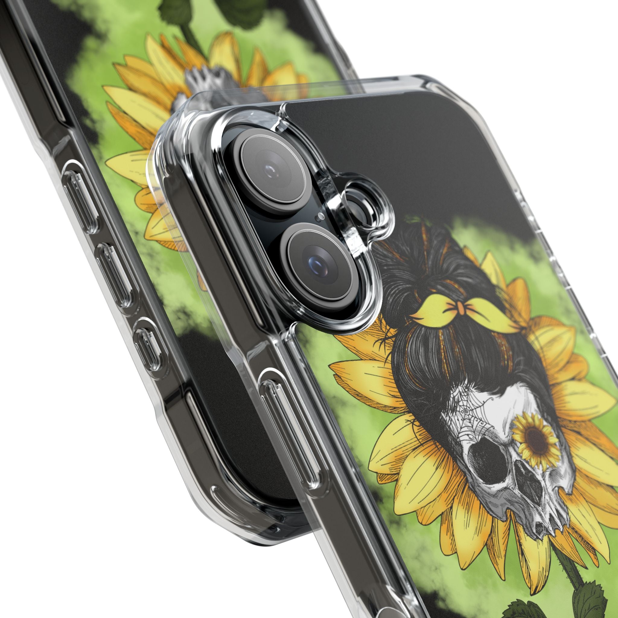 Sunflower Skull iPhone 16 Case - Impact - CASE•BOB