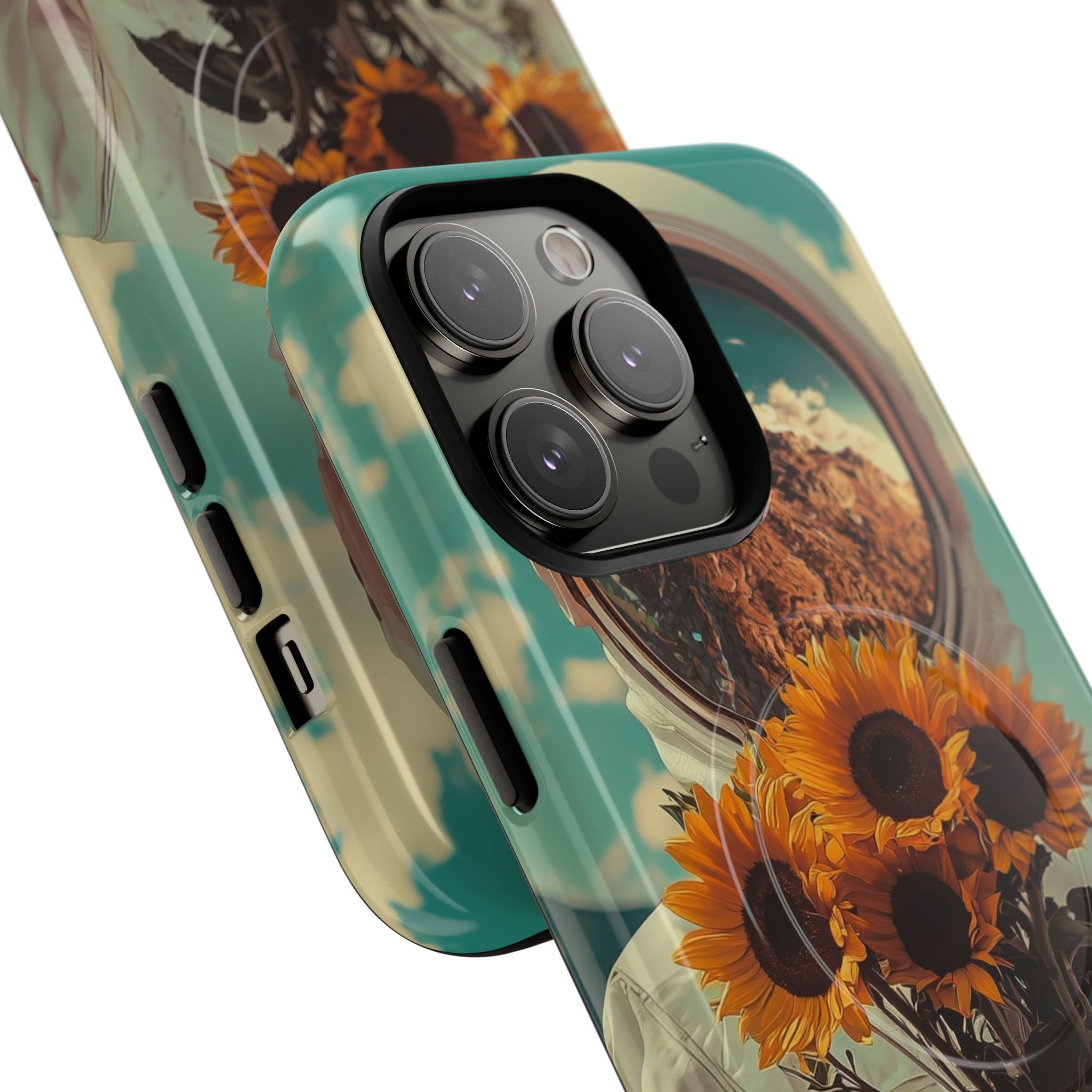 Sunflower Astronaut iPhone 14 Pro Max Case - Tough+