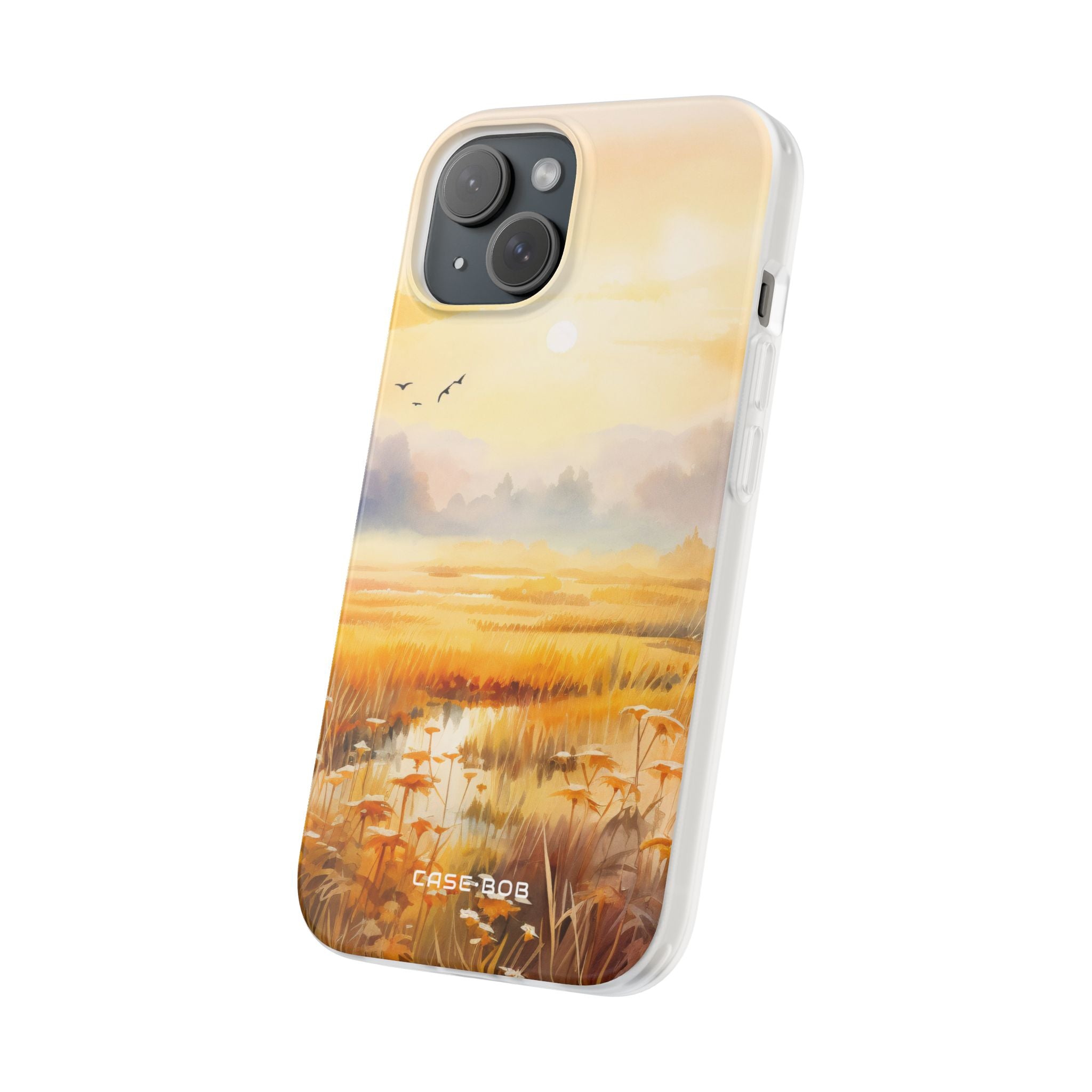 Leuchtender Sonnenaufgang iPhone 15 Case - Soft