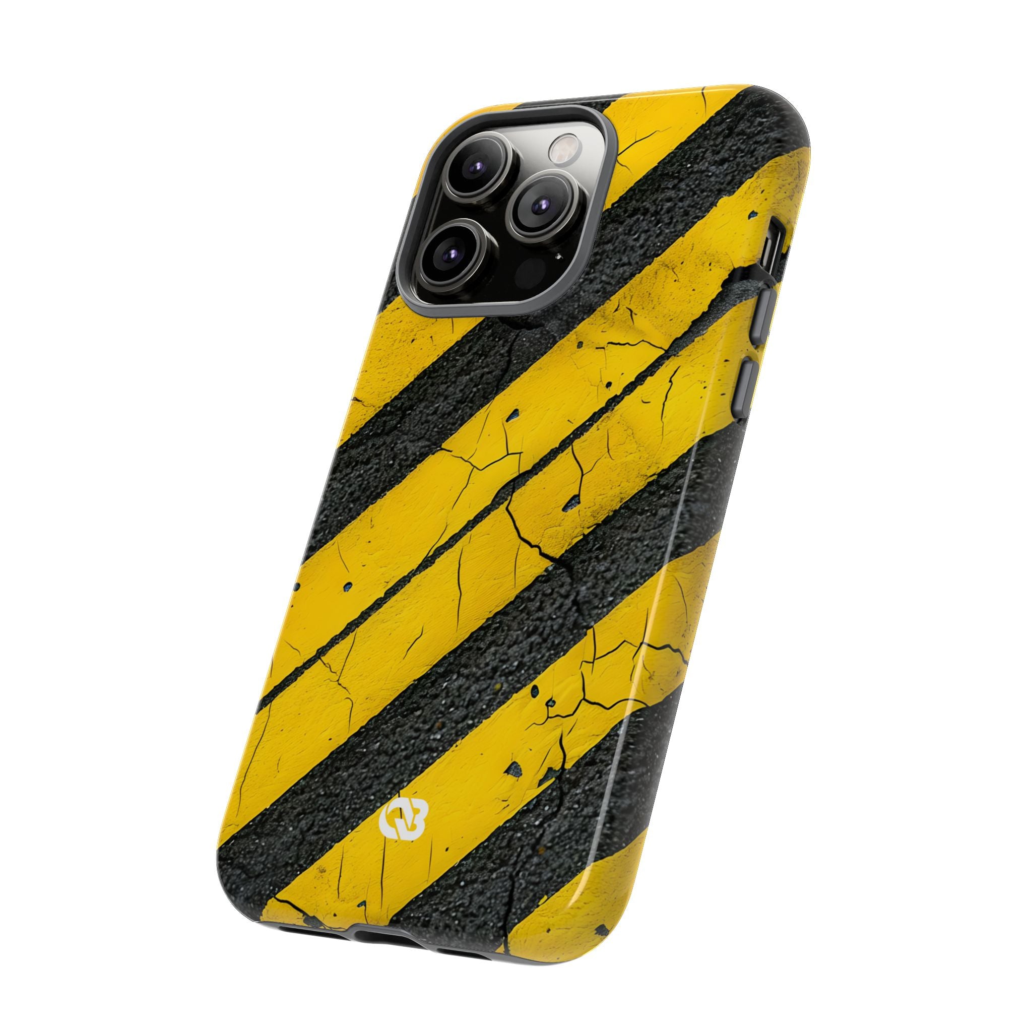 Cracked Hazard Stripes · Tough Phone Case for iPhone