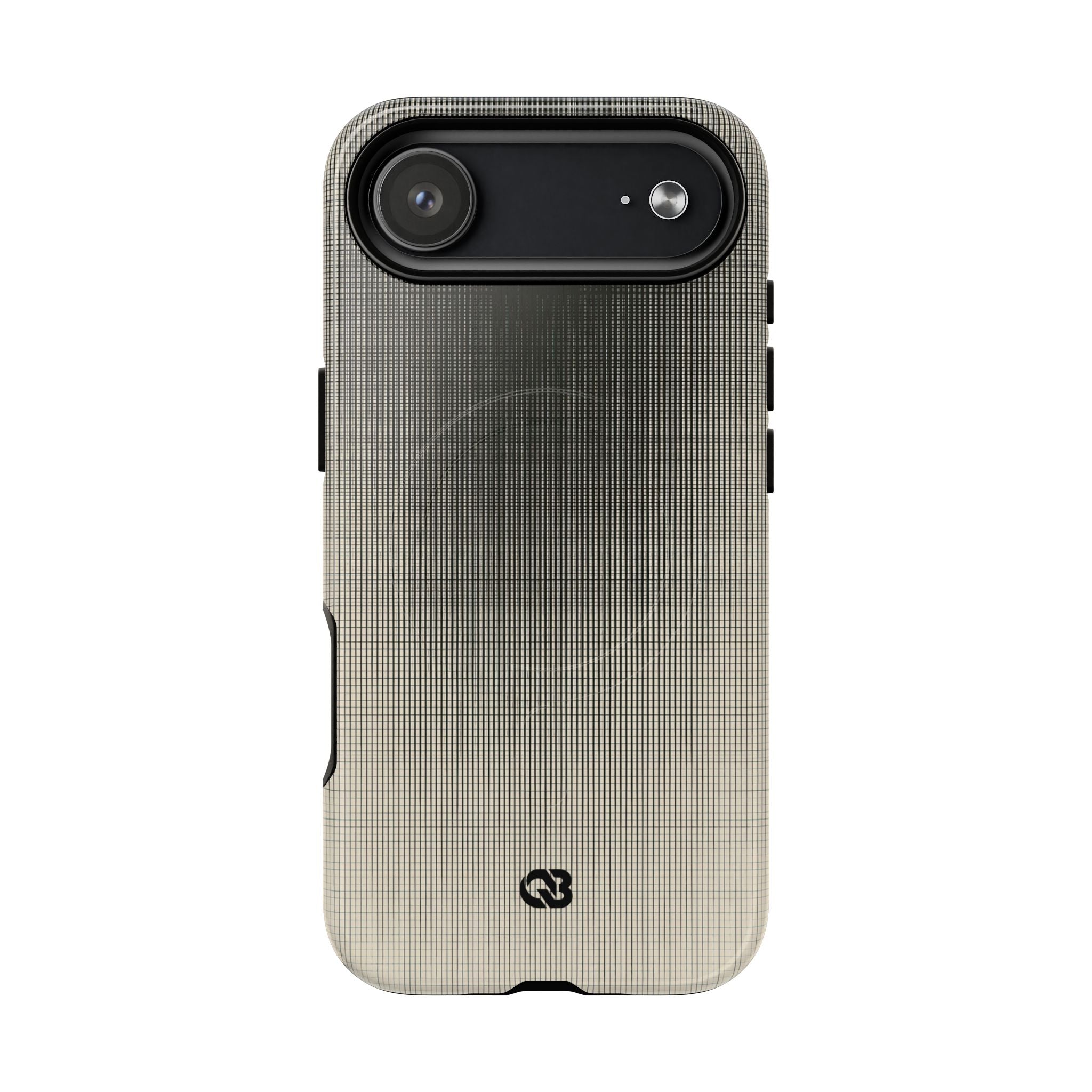 Beige Tough 2.0 Magsafe Phone Case for iPhone - Carbon Screen Grid