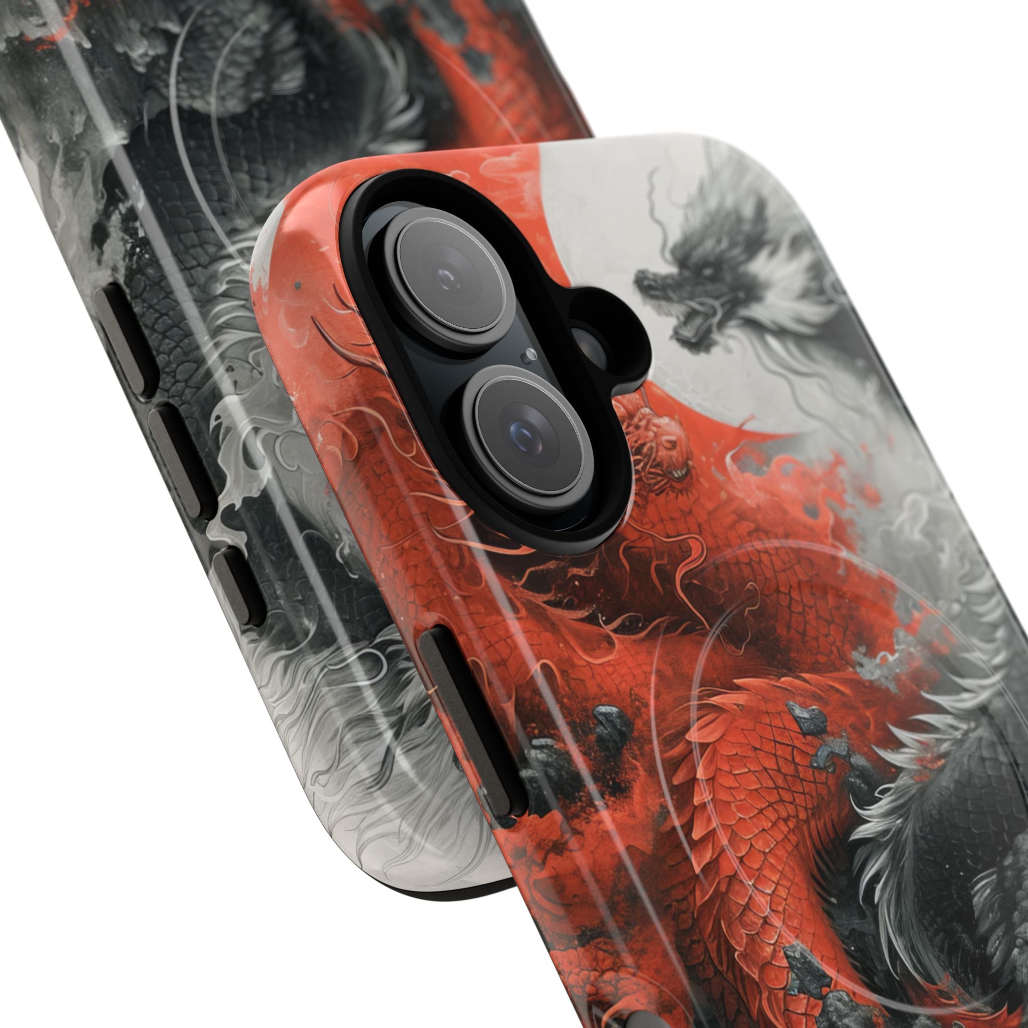 Twin Dragons Crimson iPhone 16 Case - Tough+