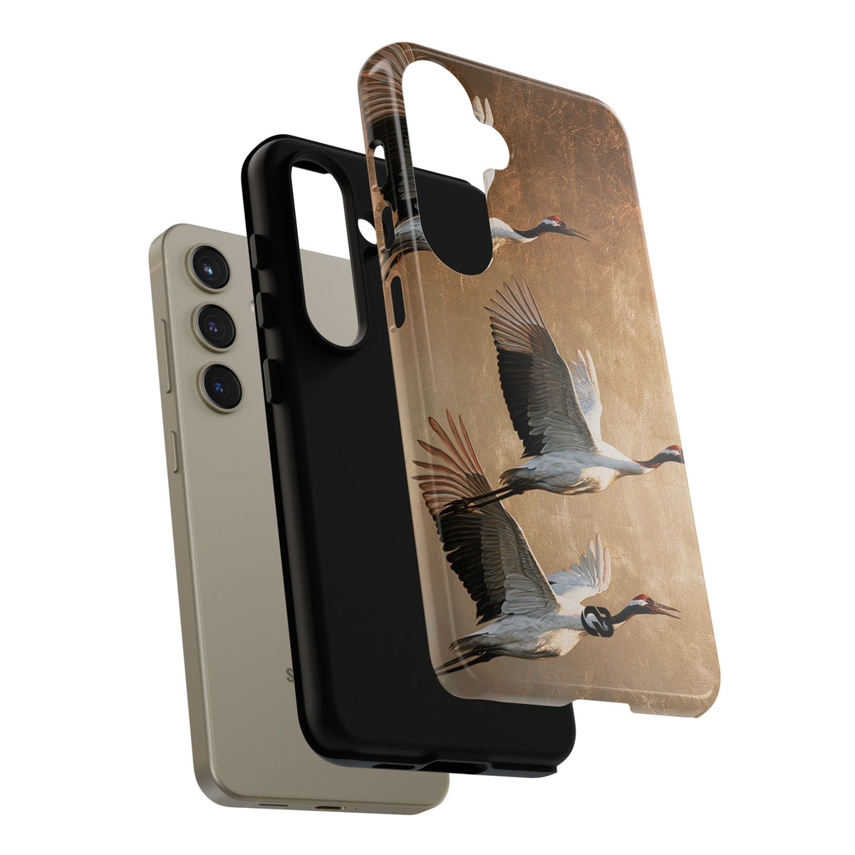 Golden Crane Flight · Tough Phone Case for Samsung · Gold