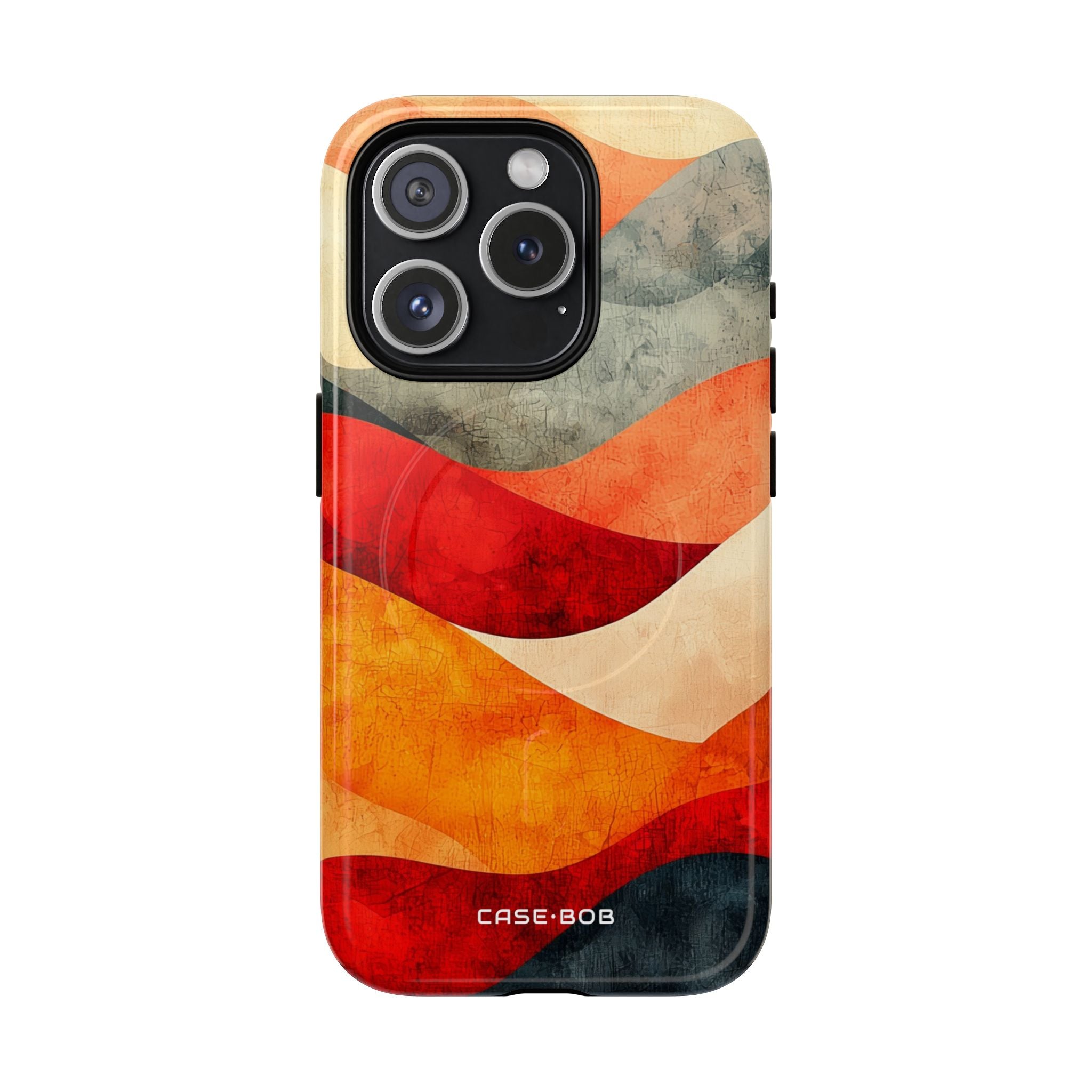 Cracked Wave Sunset iPhone 15 Pro Case - Tough+