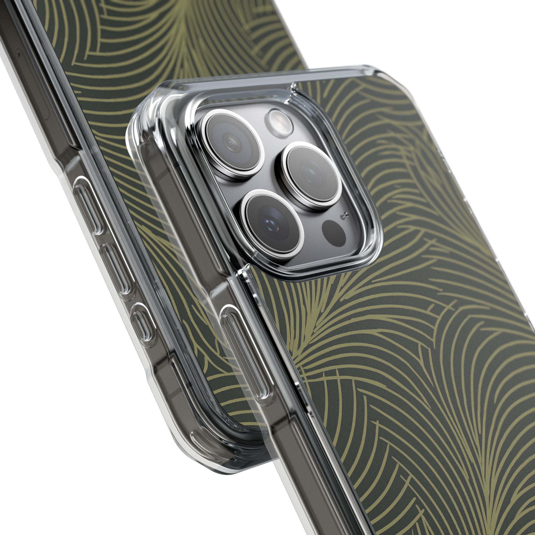Green Impact MagSafe Phone Case for iPhone - Dark Olive Plume