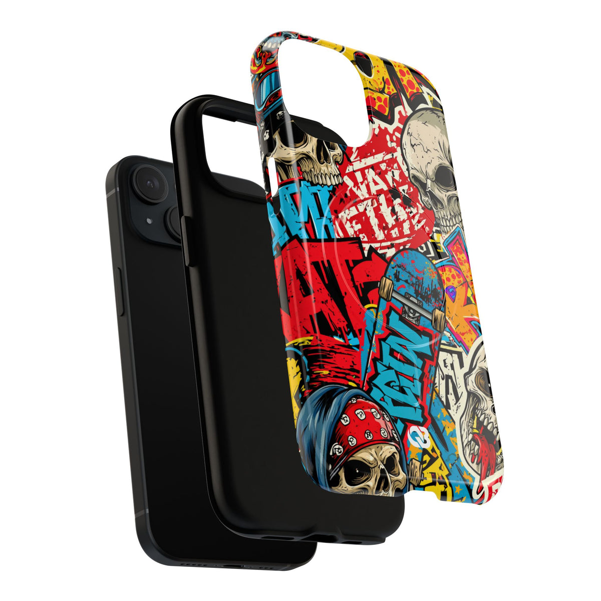 Skate Skull Riot · Tough 2.0 Magnetic Phone Case for iPhone · Red