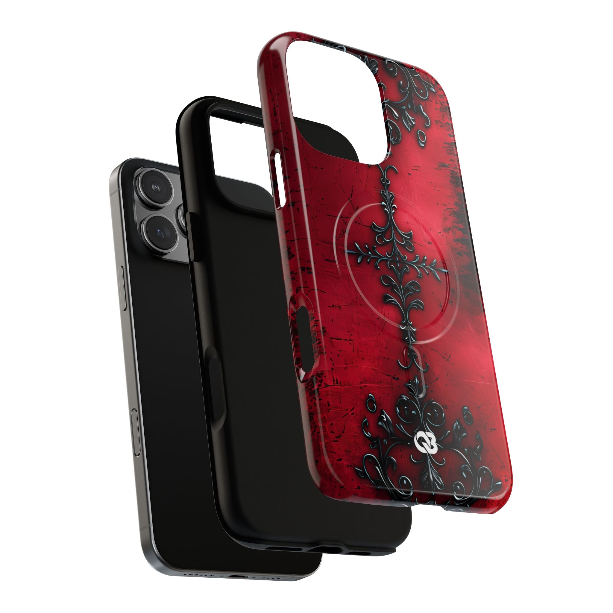 Crimson Gothic Filigree · Tough+ Coque de téléphone pour iPhone · MagSafe