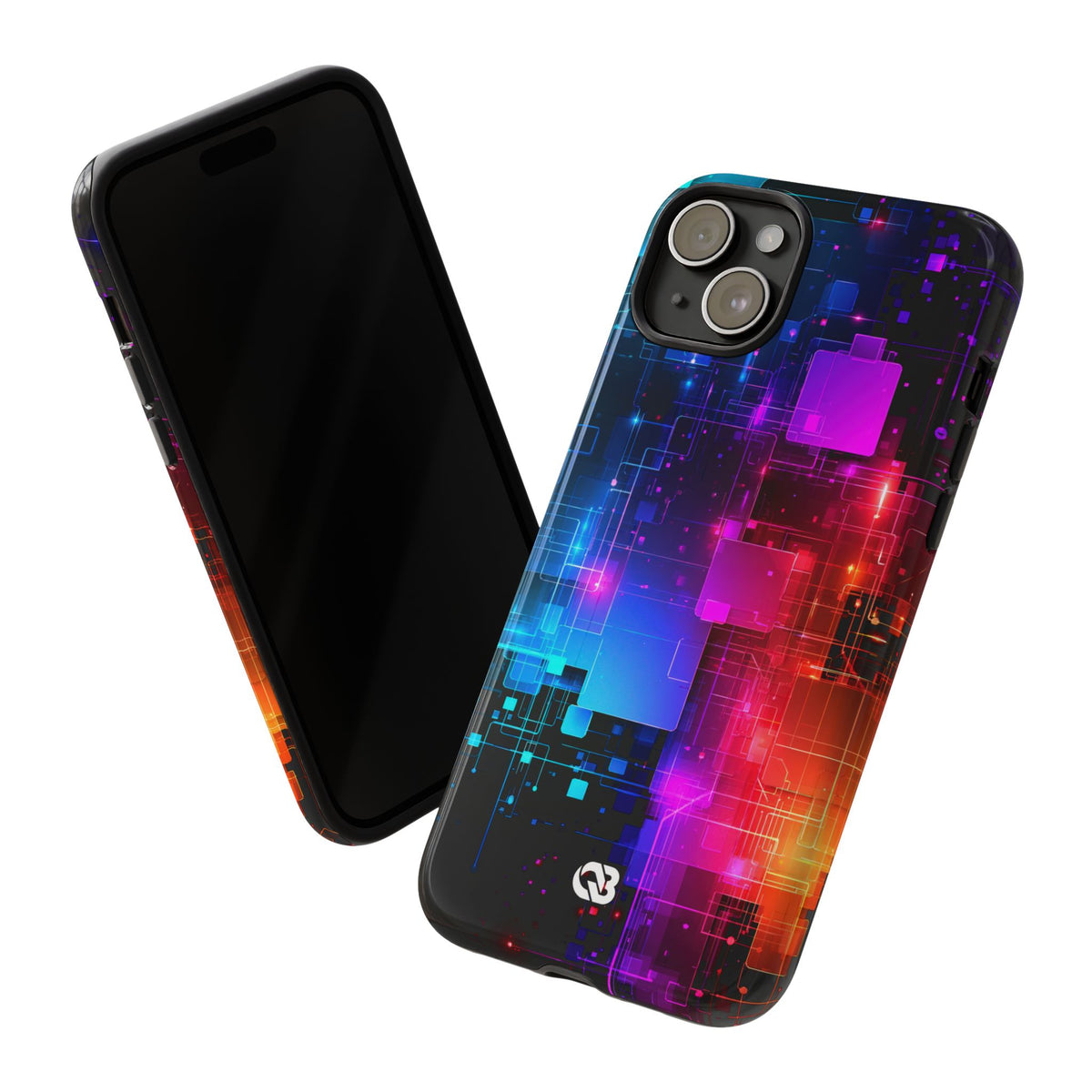 Spectral Circuit Grid · Tough Phone Case for iPhone · Black