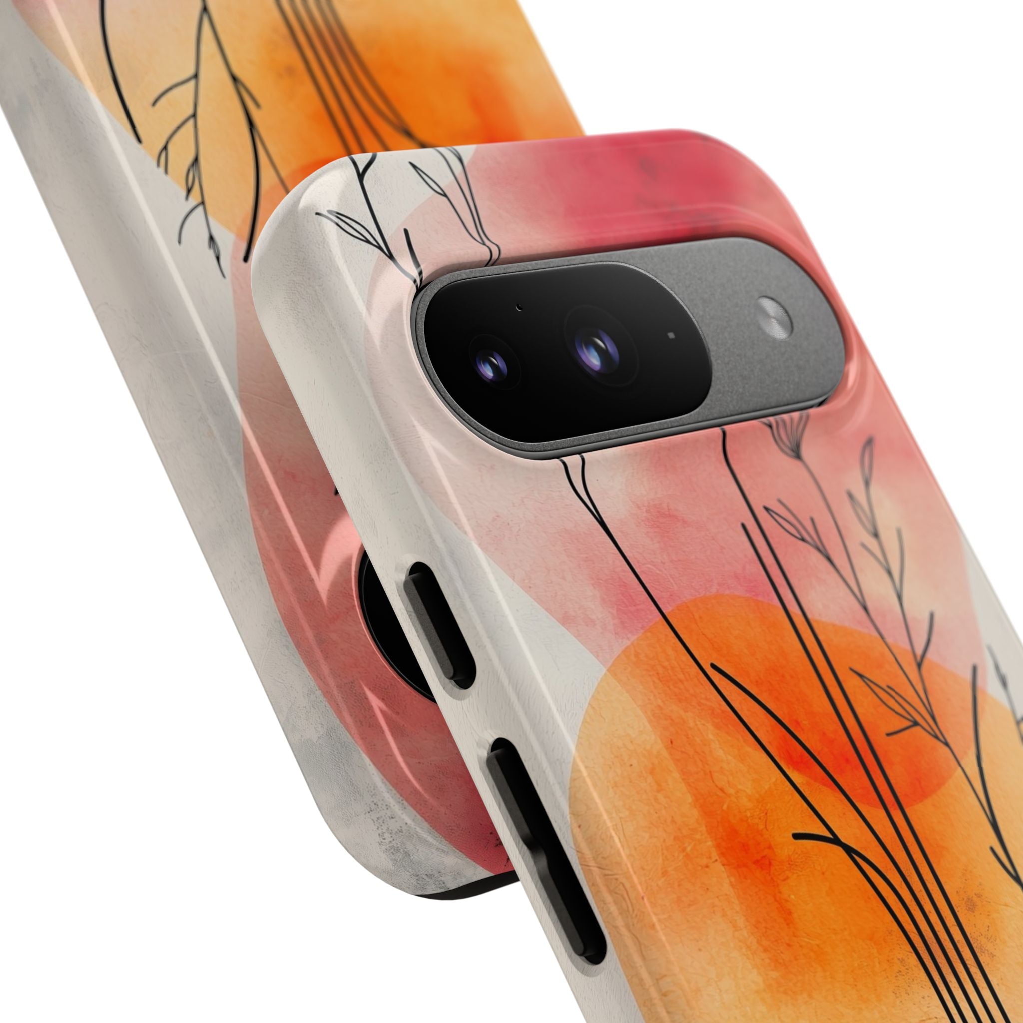 Curved Stem Sunset Google Pixel 9 Case - Tough