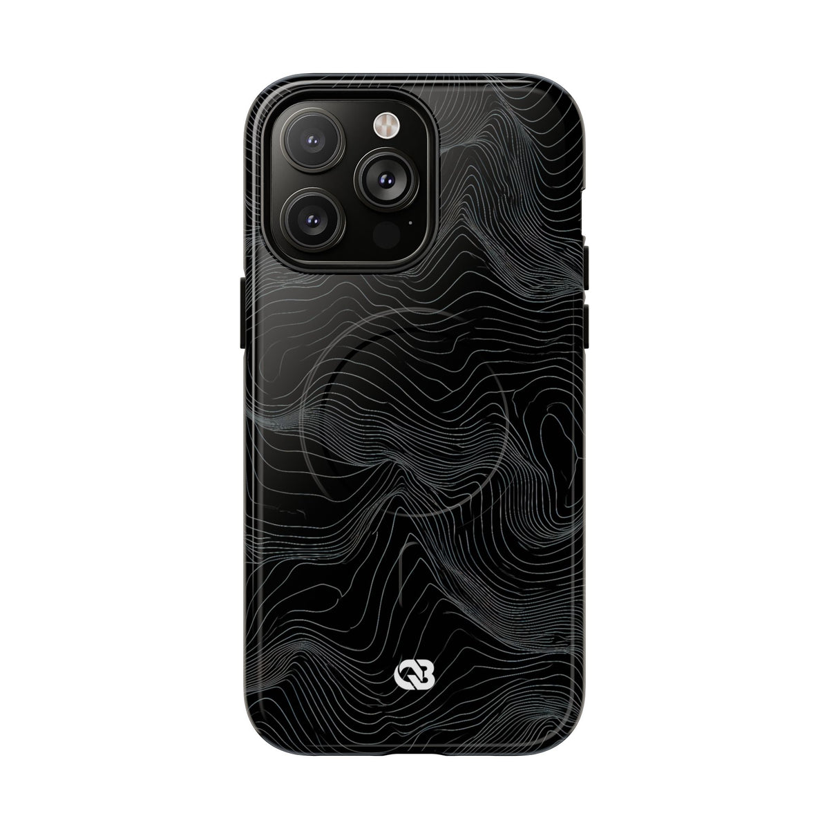 Obsidian Contour Elevation · Tough 2.0 Magnetic Phone Case for iPhone · Black