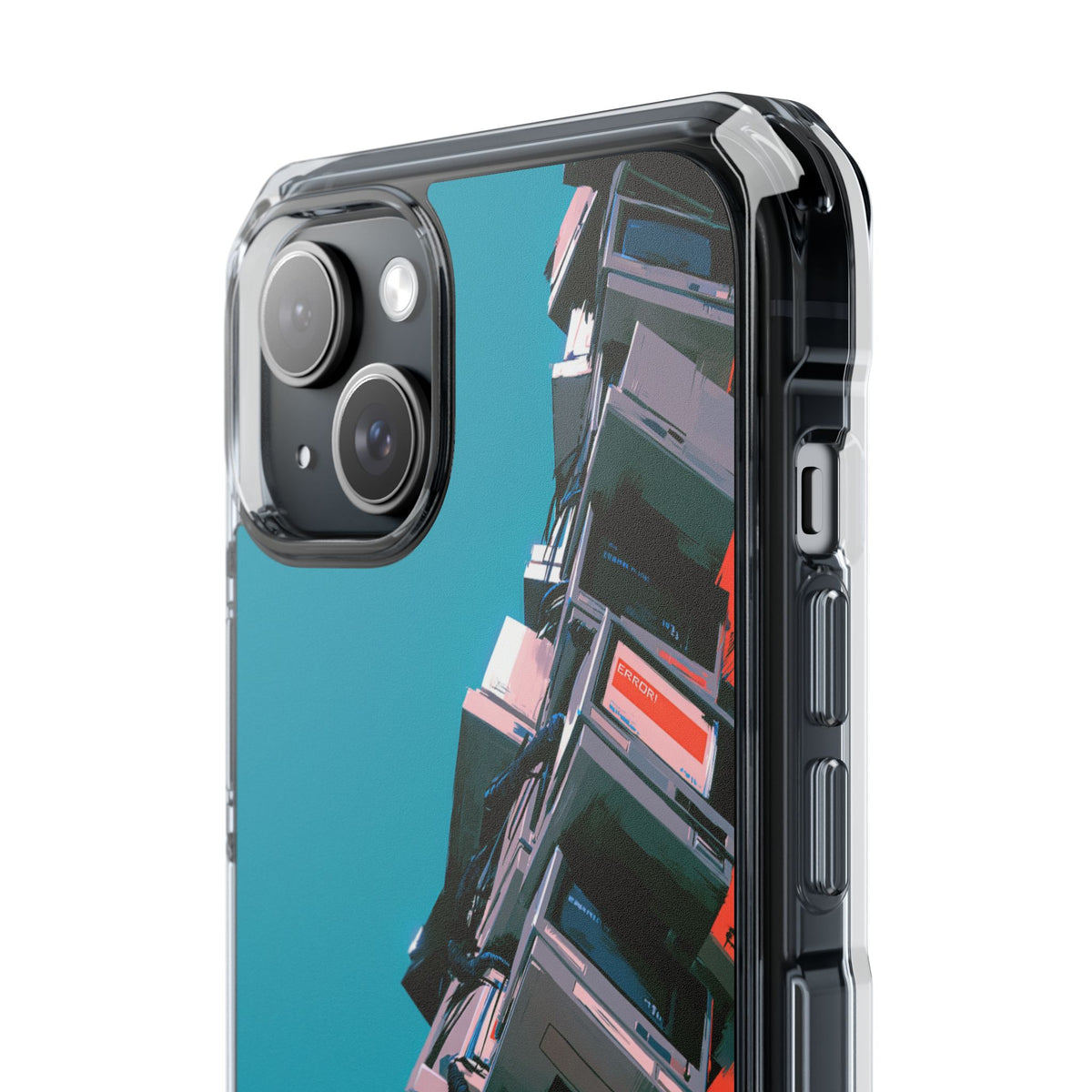 System Error Spire · Clear Impact Magnetic Phone Case for iPhone · Teal