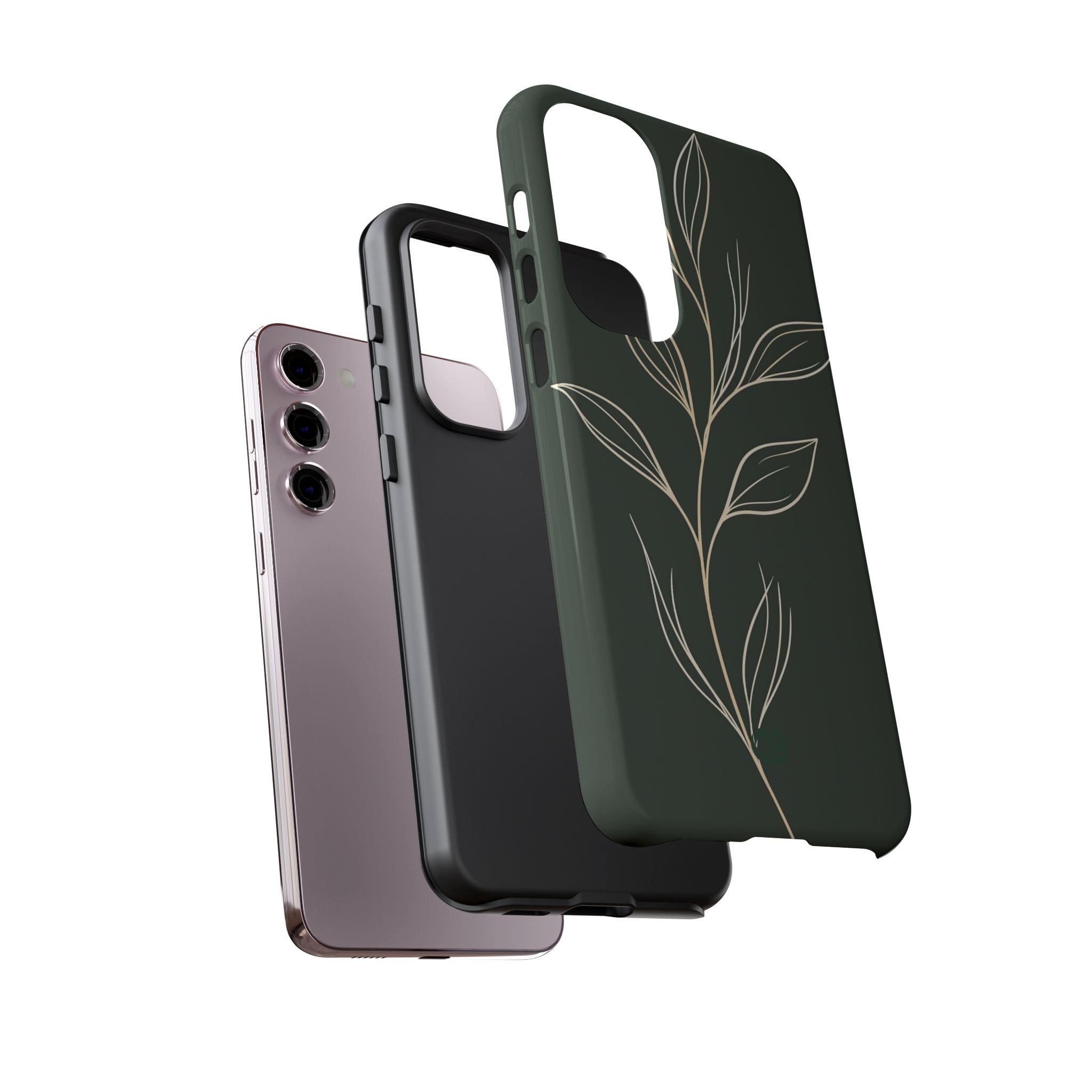 Green Tough Phone Case for Samsung - Deep Moss Willow