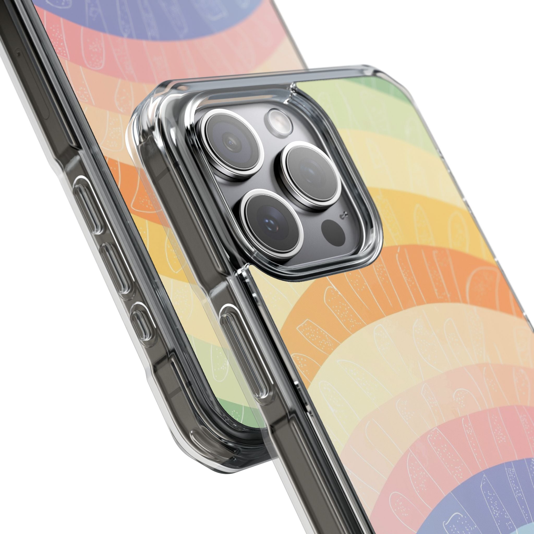 Pastel Rainbow Bands iPhone 15 Pro Max Case - Impact