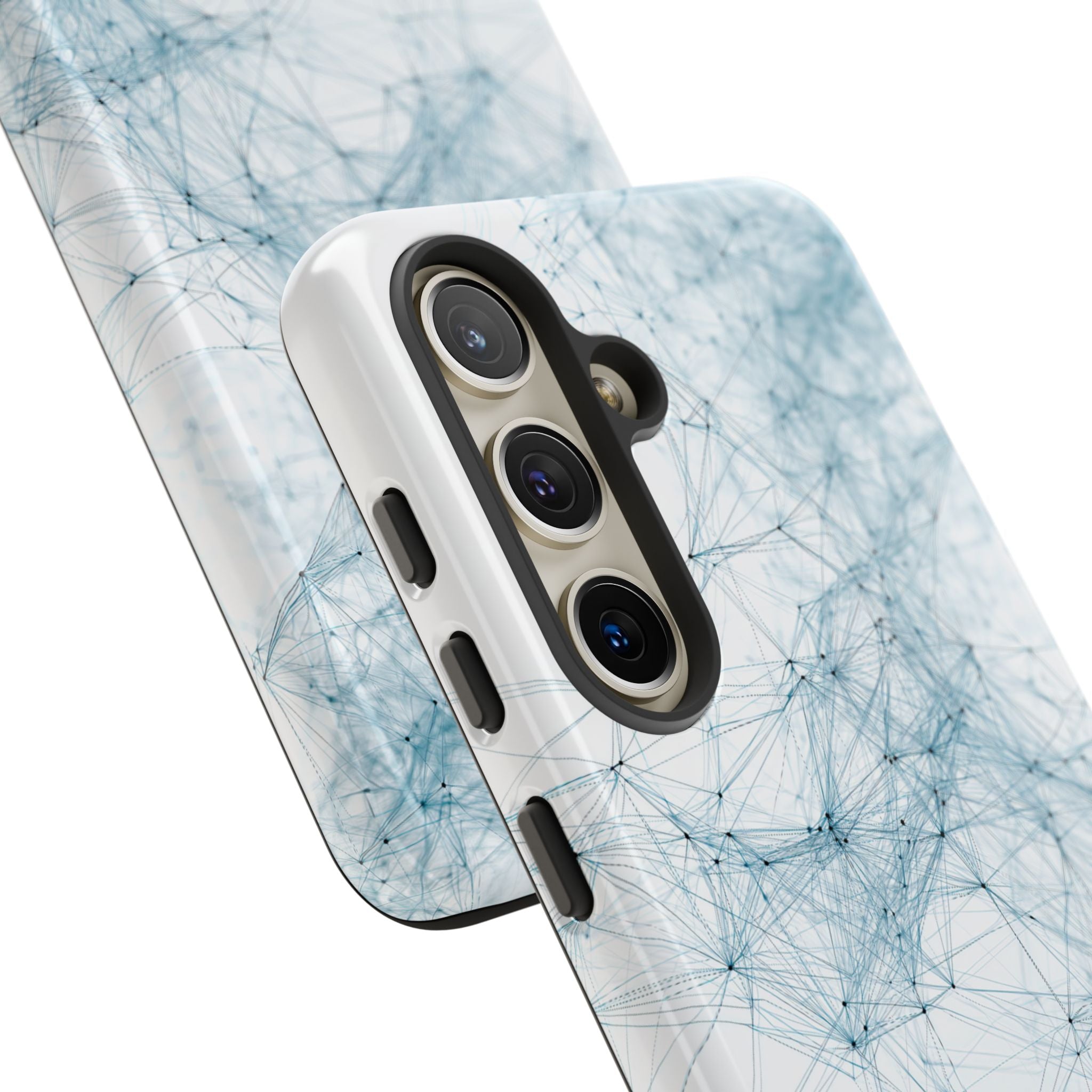 Blue Tough Phone Case for Samsung - Glacial Neural Web