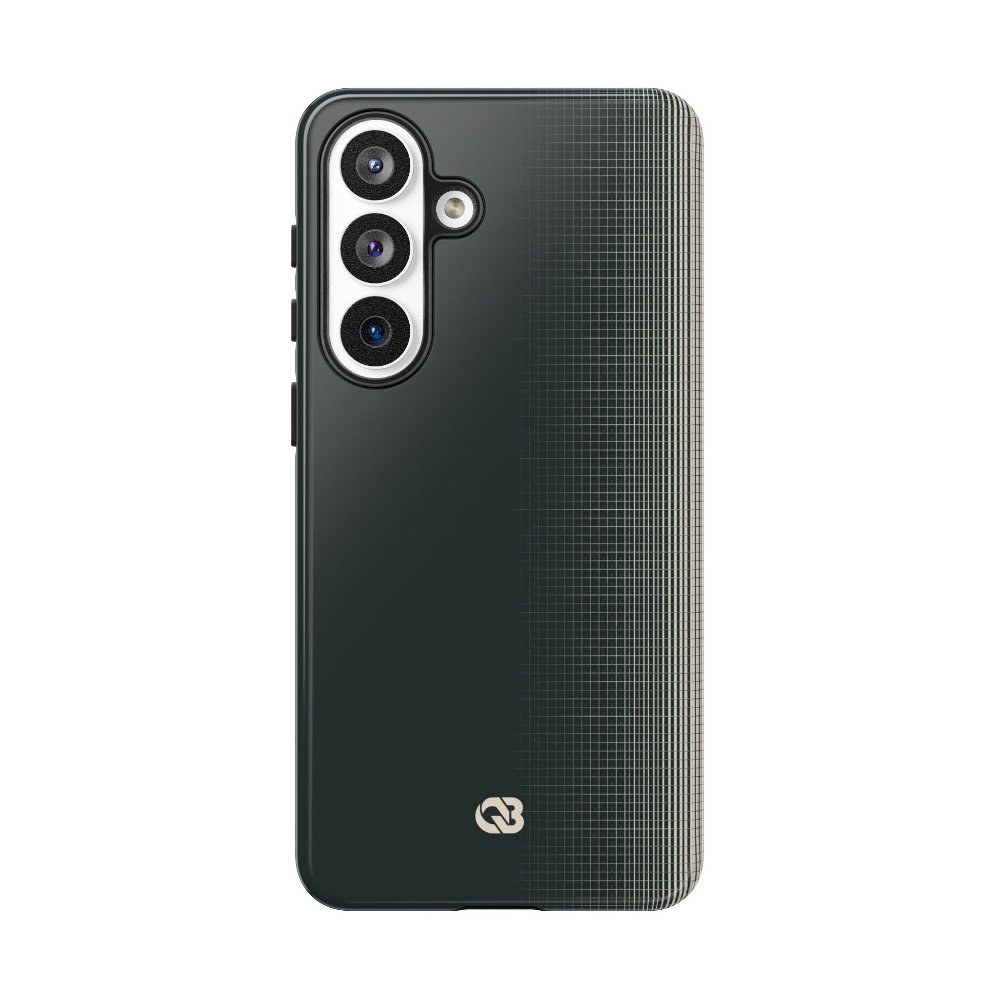 Grey Tough Phone Case for Samsung - Charcoal Tech Grid