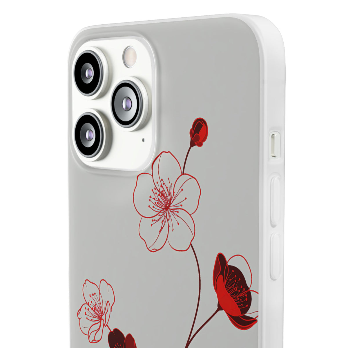 Crimson Sakura Blossom · Lite Phone Case for iPhone · Red