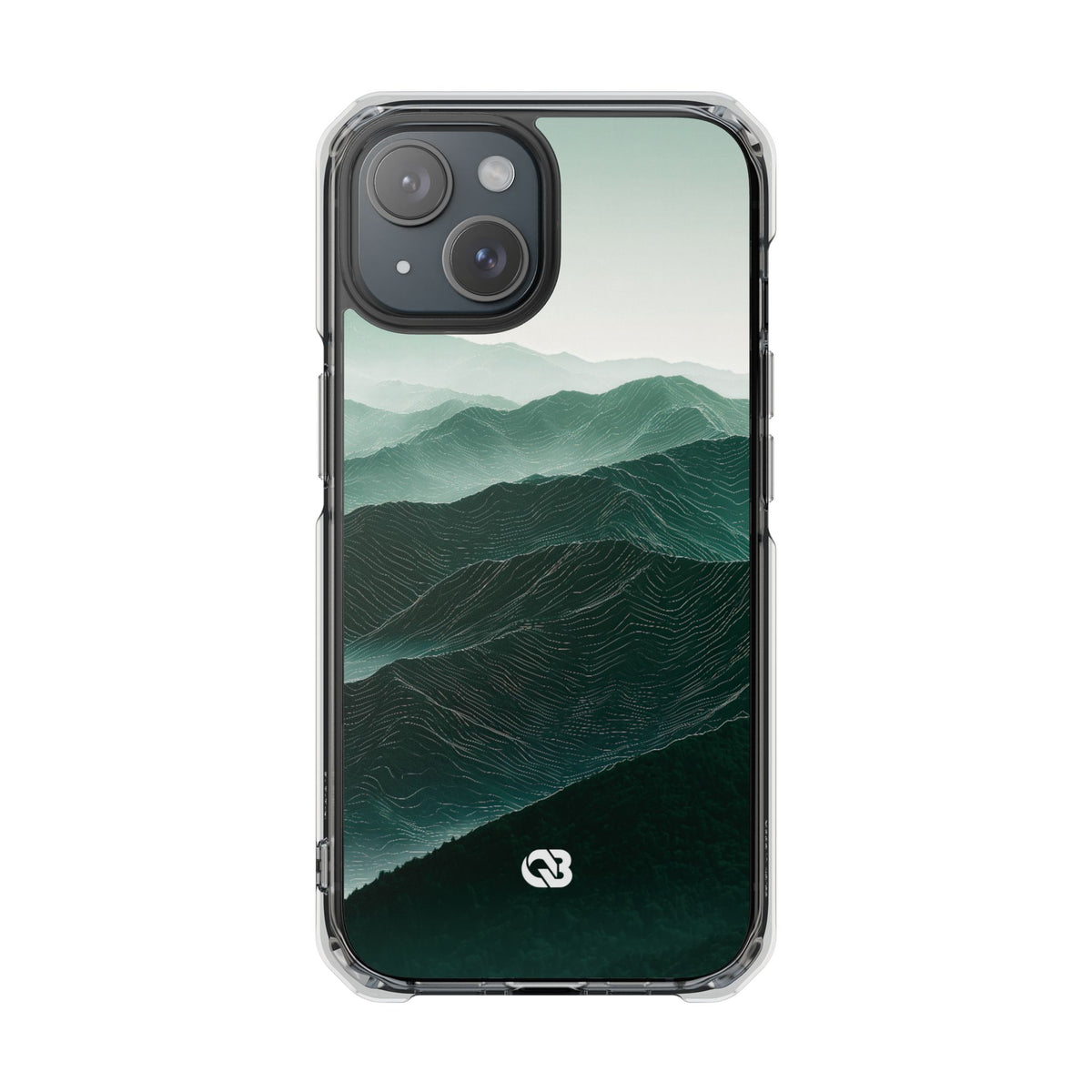 Alpine Mist · Clear Impact Magnetic Phone Case for iPhone · Green