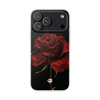 Crimson Noir Rose · Lite Phone Case for iPhone · Black