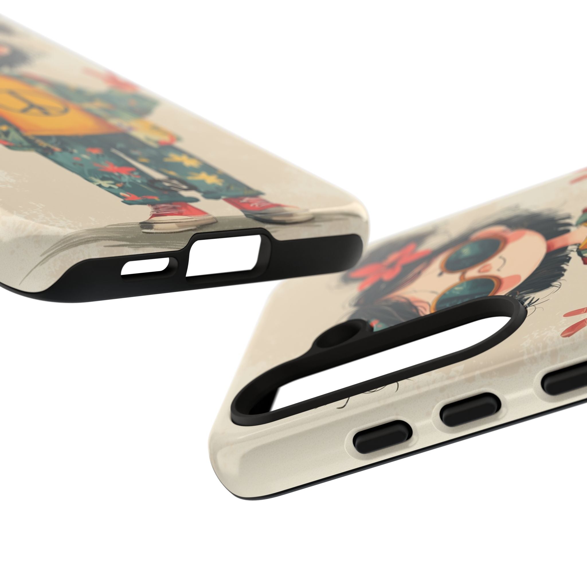 Retro Peace Girl · Tough Custodia per Samsung