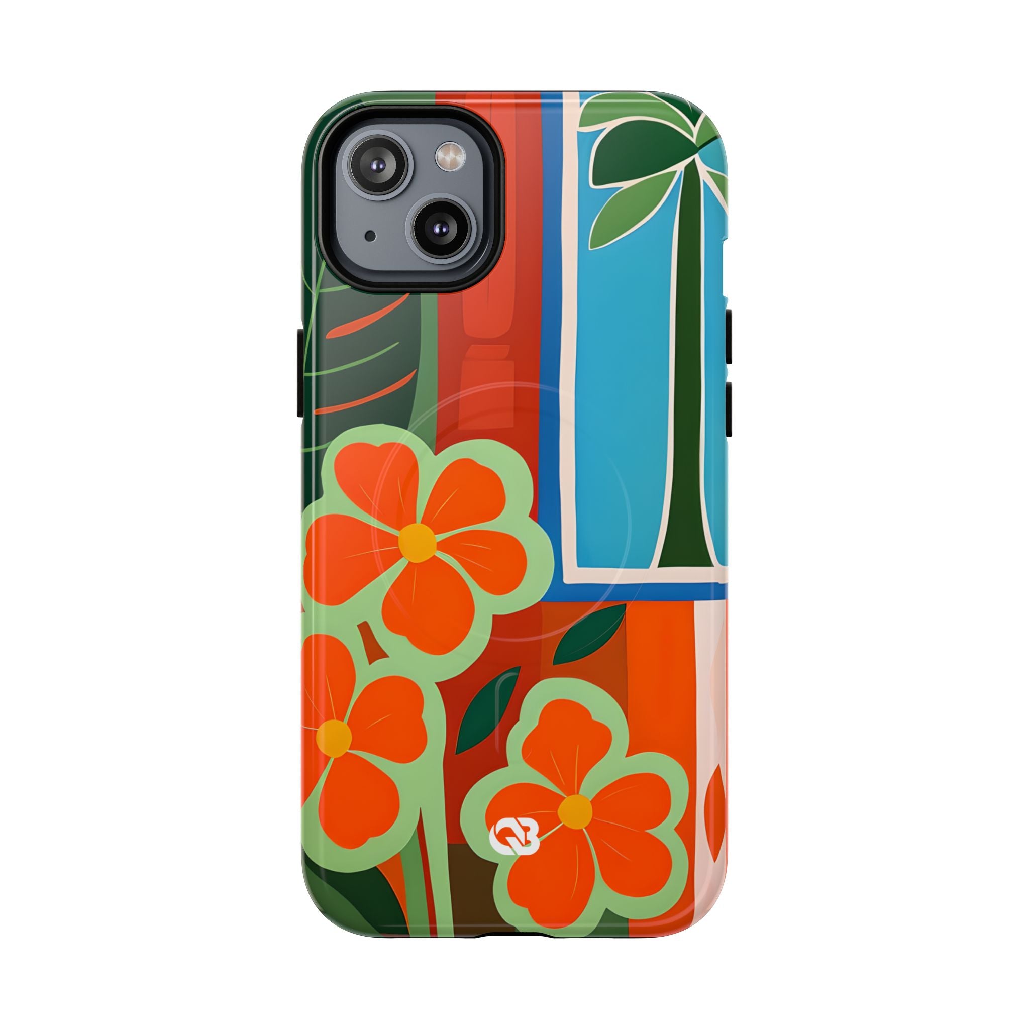 Vivid Jungle Collage · Tough+ Coque de téléphone pour iPhone · MagSafe