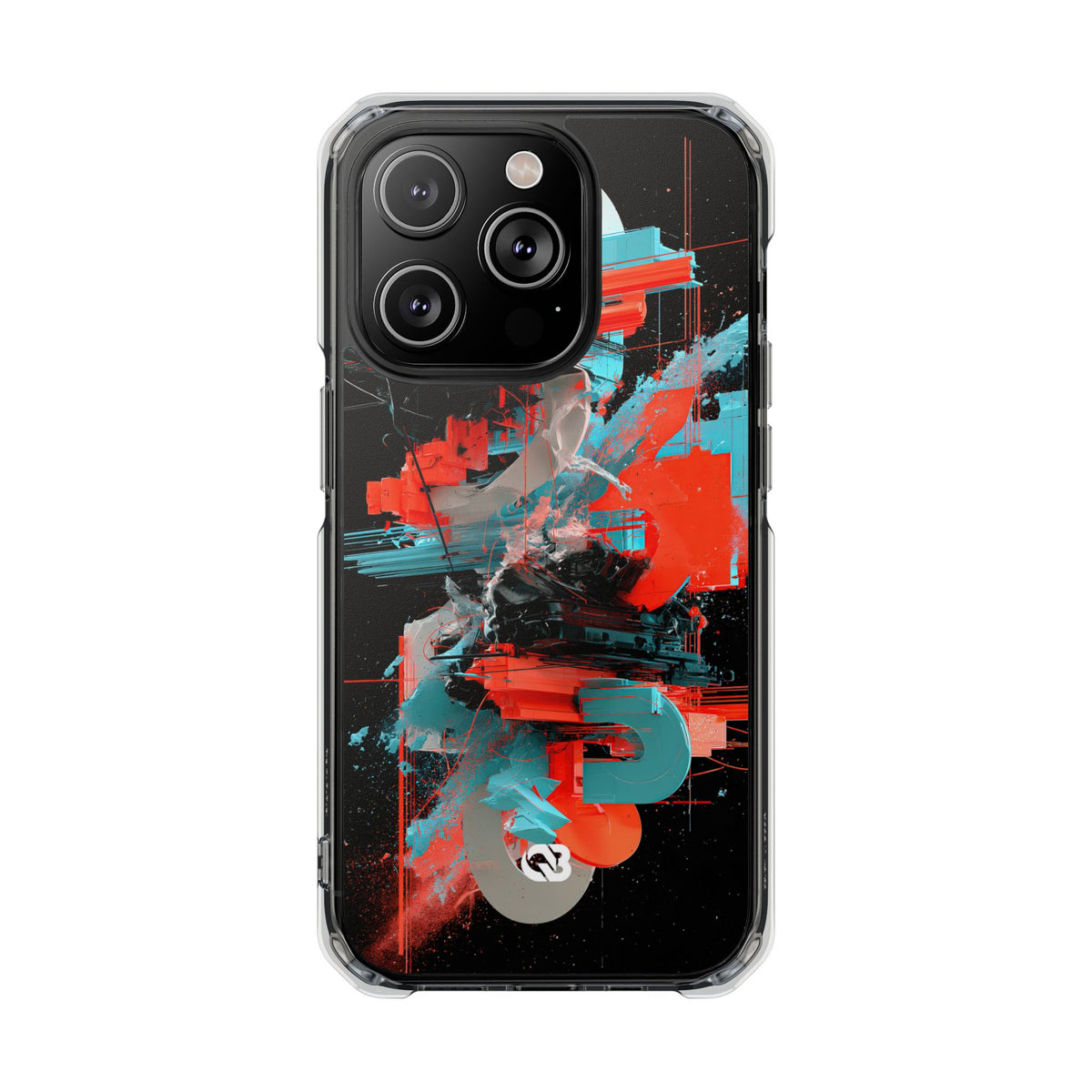 Fragmented Cyber Core · Clear Impact Magnetic Phone Case for iPhone · Black