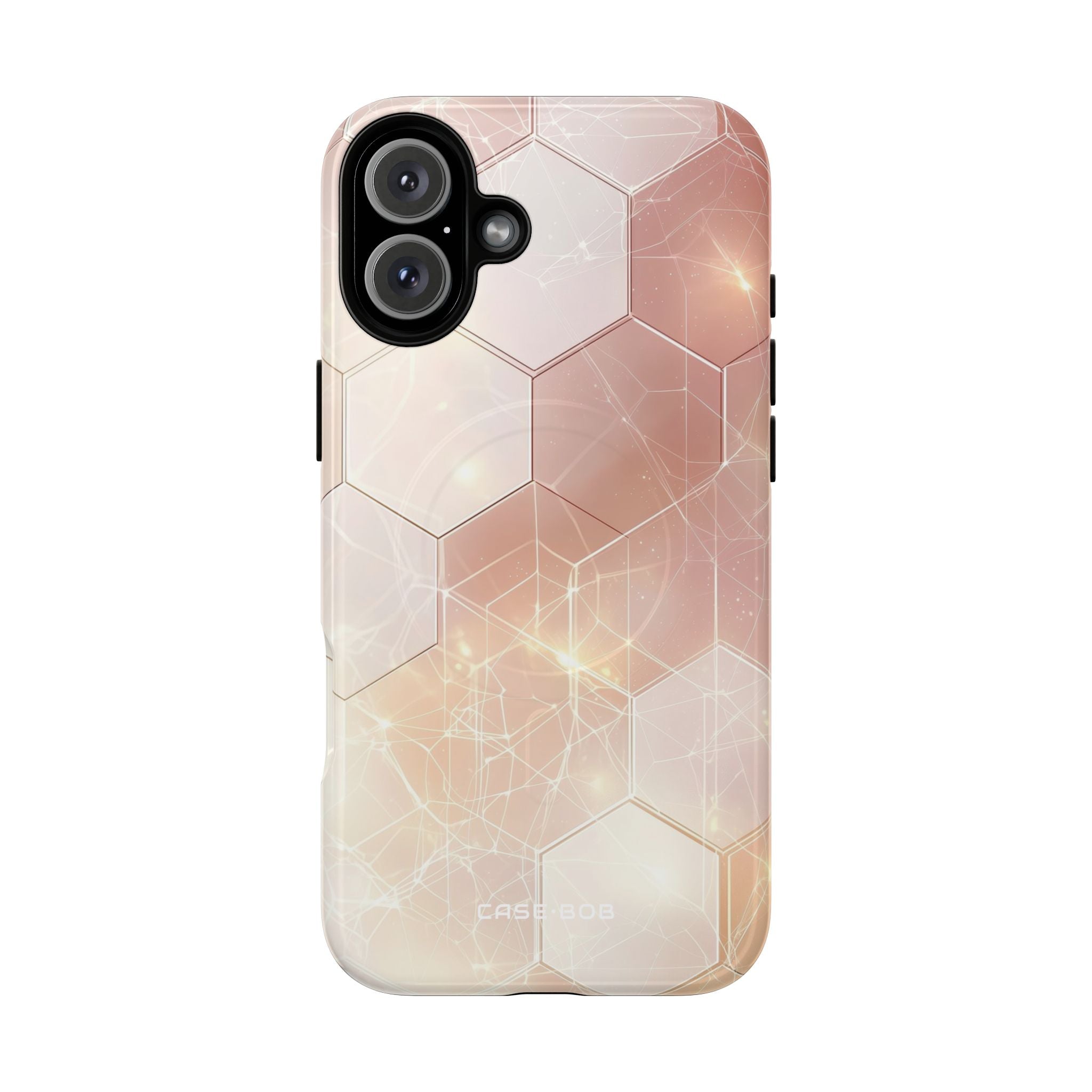 Honeycomb Glow iPhone 16 Plus Skal - Tough+