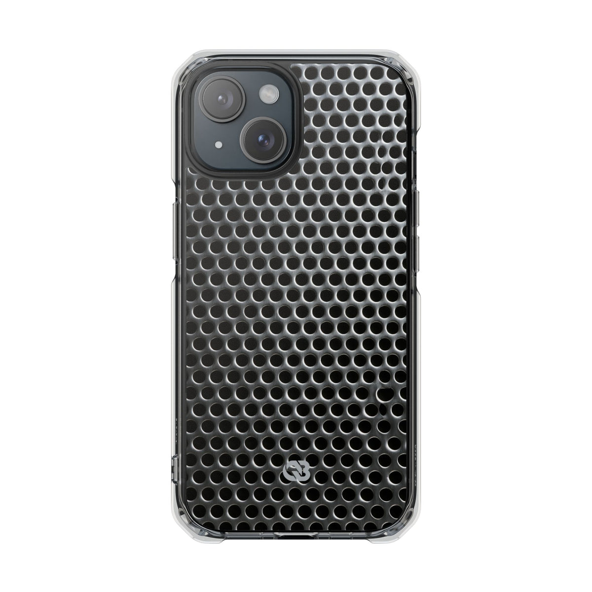 Silver Impact MagSafe Phone Case for iPhone - Brutalist Steel Mesh