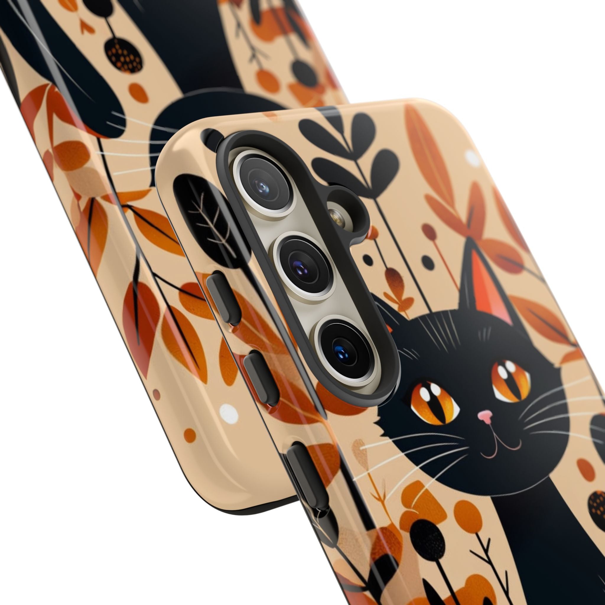 Schwarze Katze Glow Samsung S24 Case - Tough