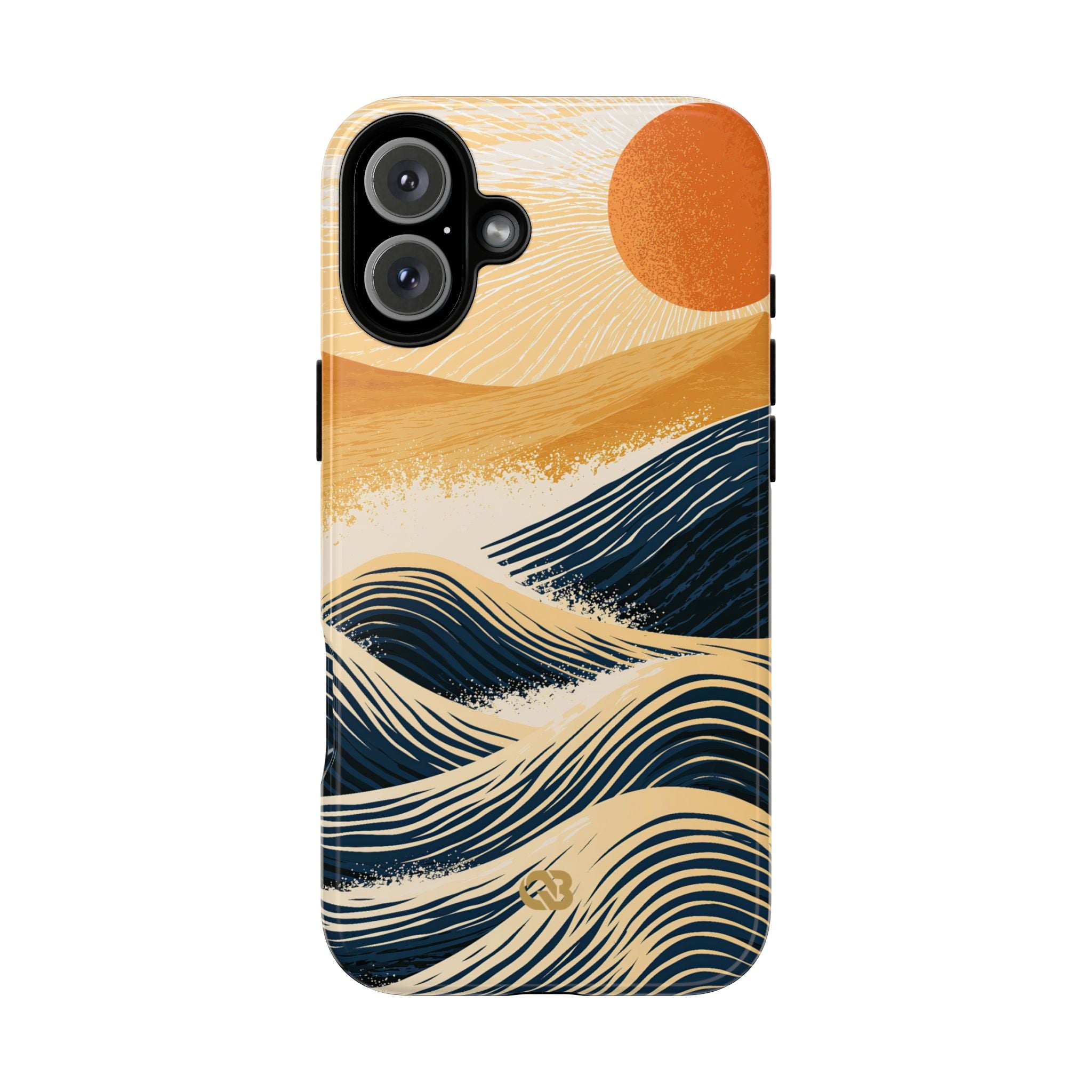 Blue Tough Phone Case for iPhone - Kyoto Cresting Tide
