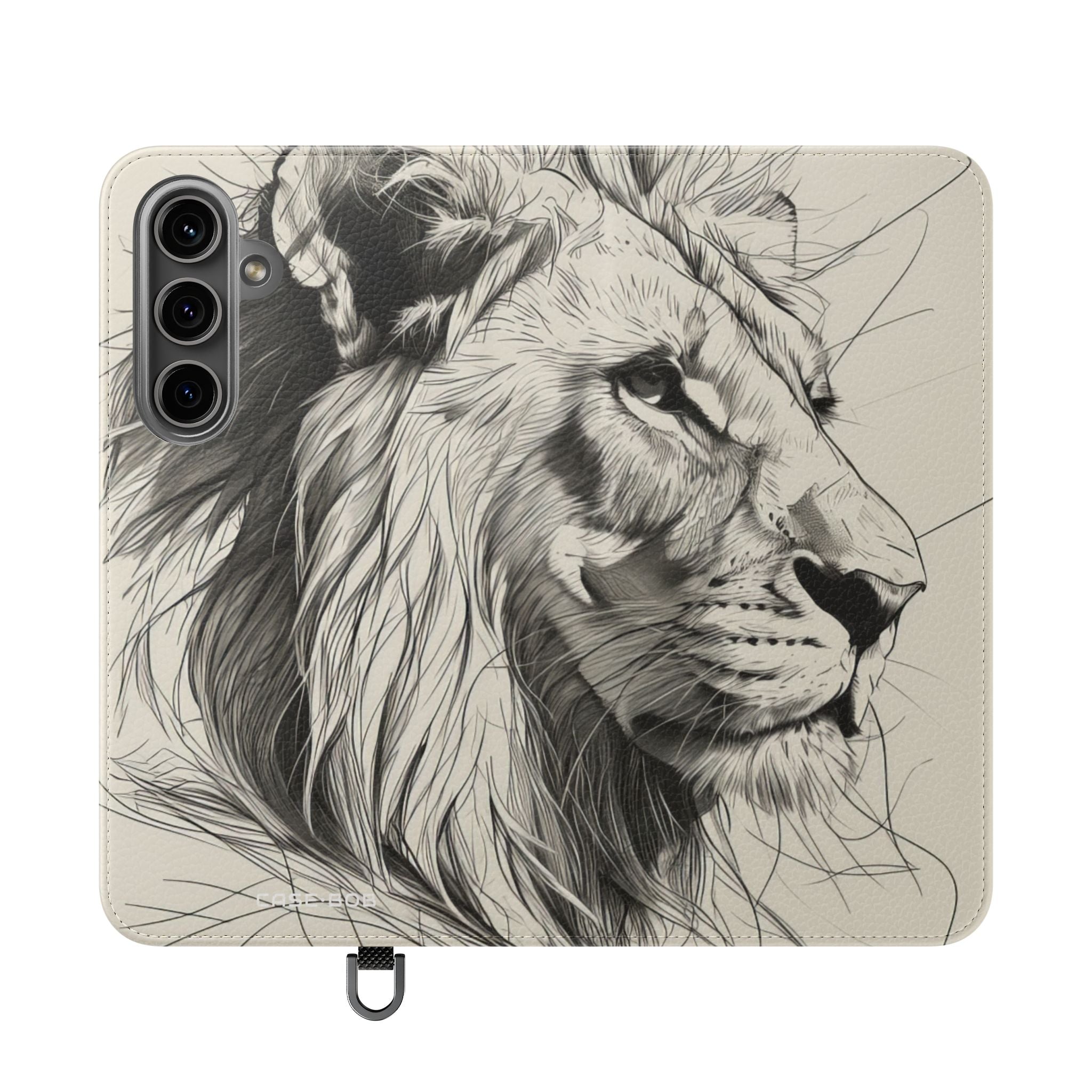 Lion Whisper Gray - Samsung S24 Plus Case - Wallet