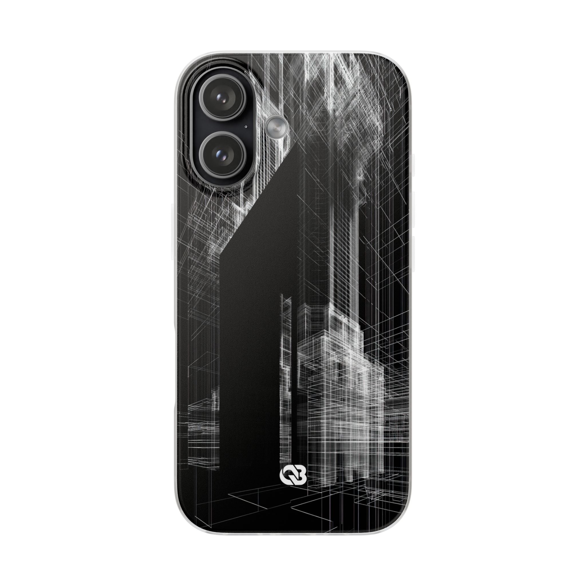Black Lite Phone Case for iPhone - Ghost Urban Wireframe