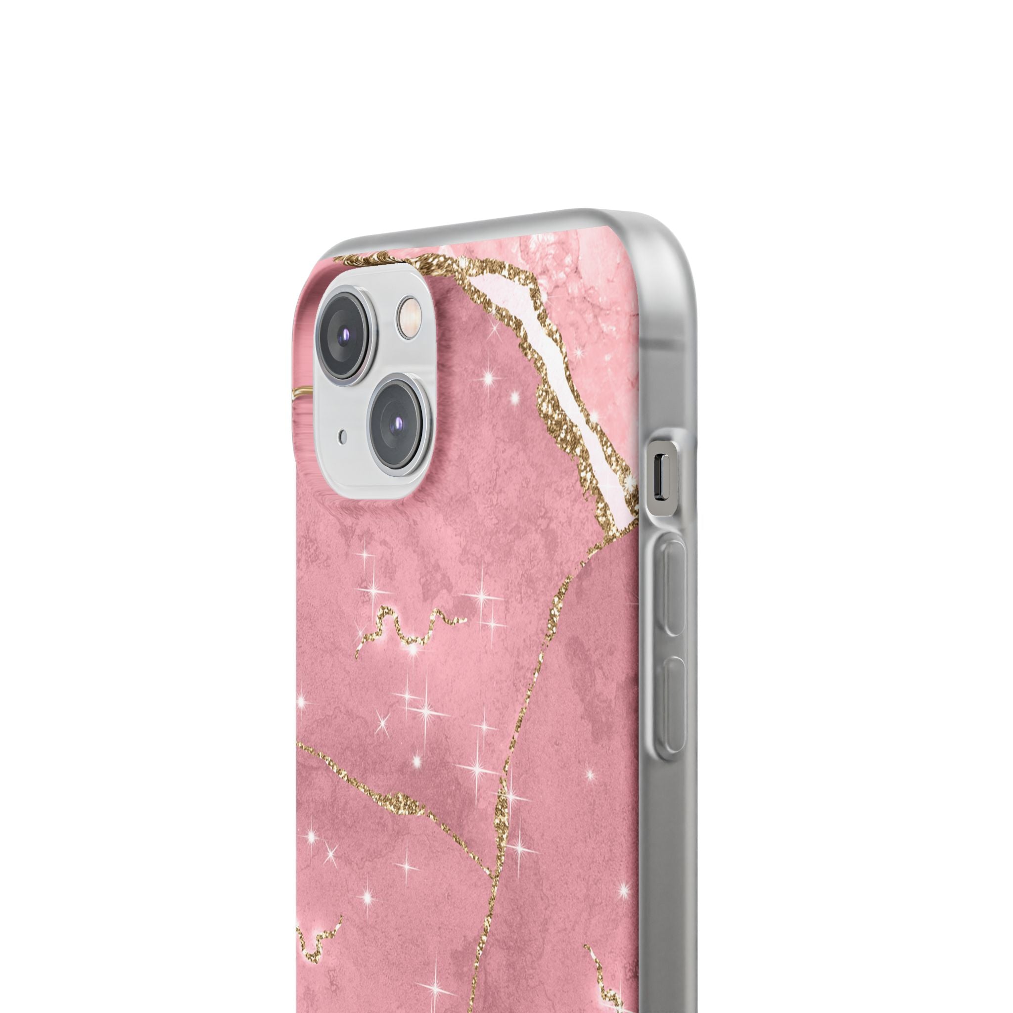 Rose Sparkle Marble · Soft Coque de téléphone pour iPhone